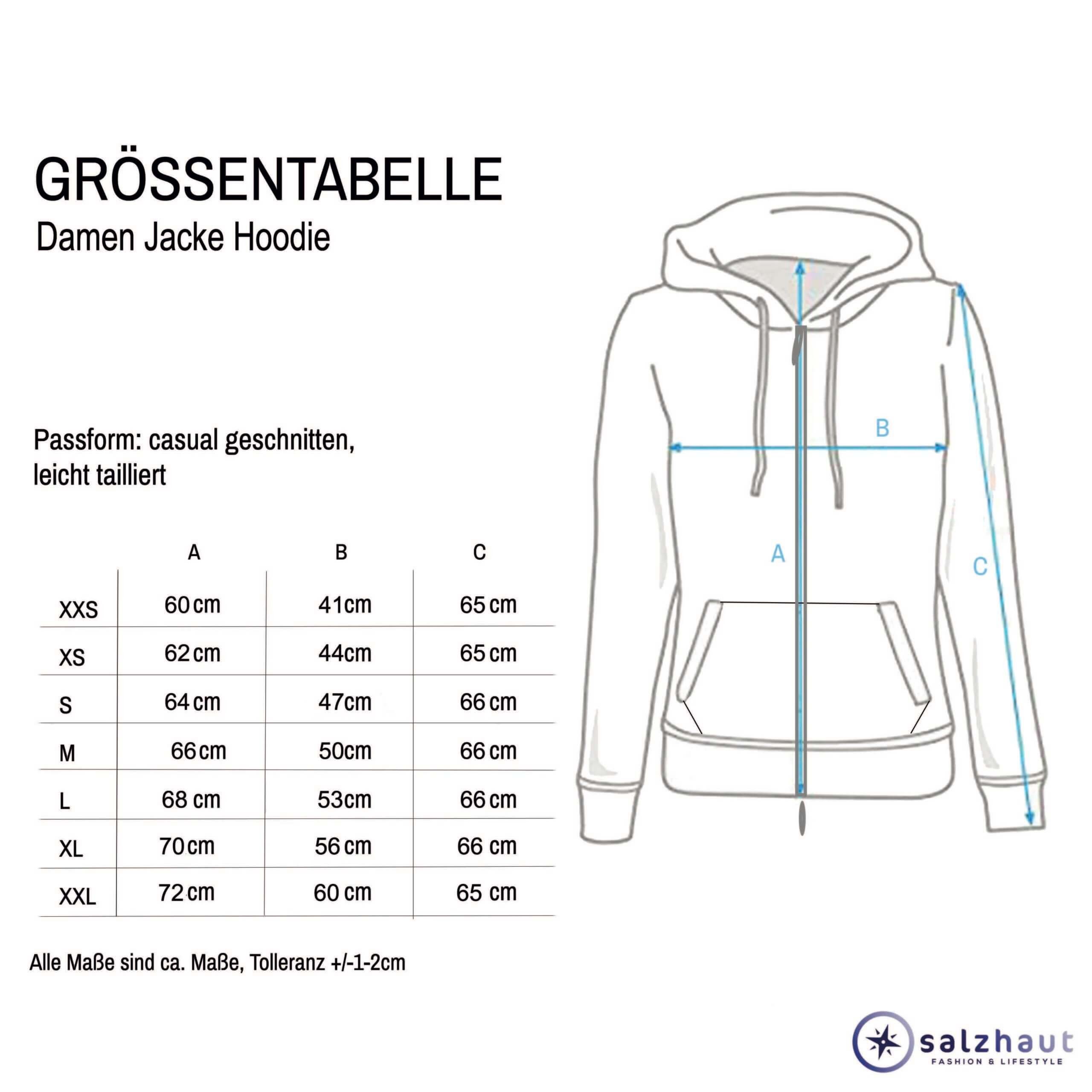 salzhaut Kapuzensweatjacke Damen Sweatjacke Sööte – Hoodie Shirtjacke mit Kapuze mit Kordelzug