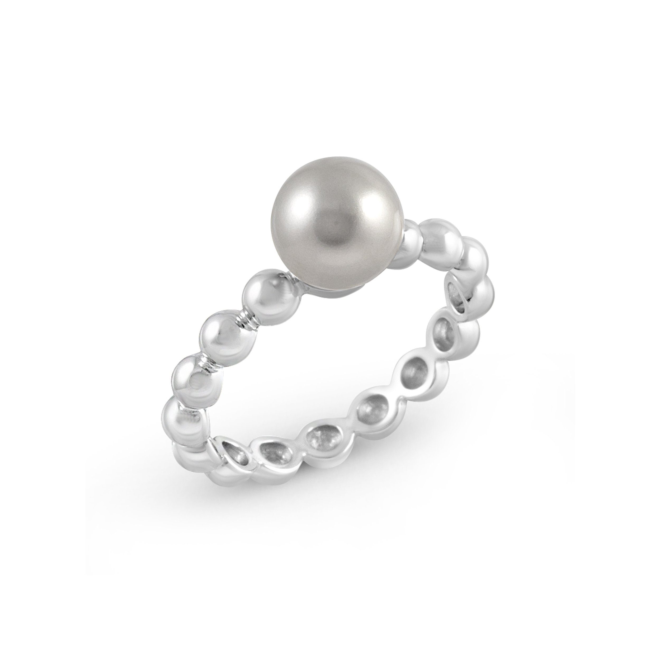 Valero Pearls Orecchini A Lobulo In Argento Sterling 925 Con Perle D'Acqua Dolce Lilla 7-8mm - Placcati Rodio