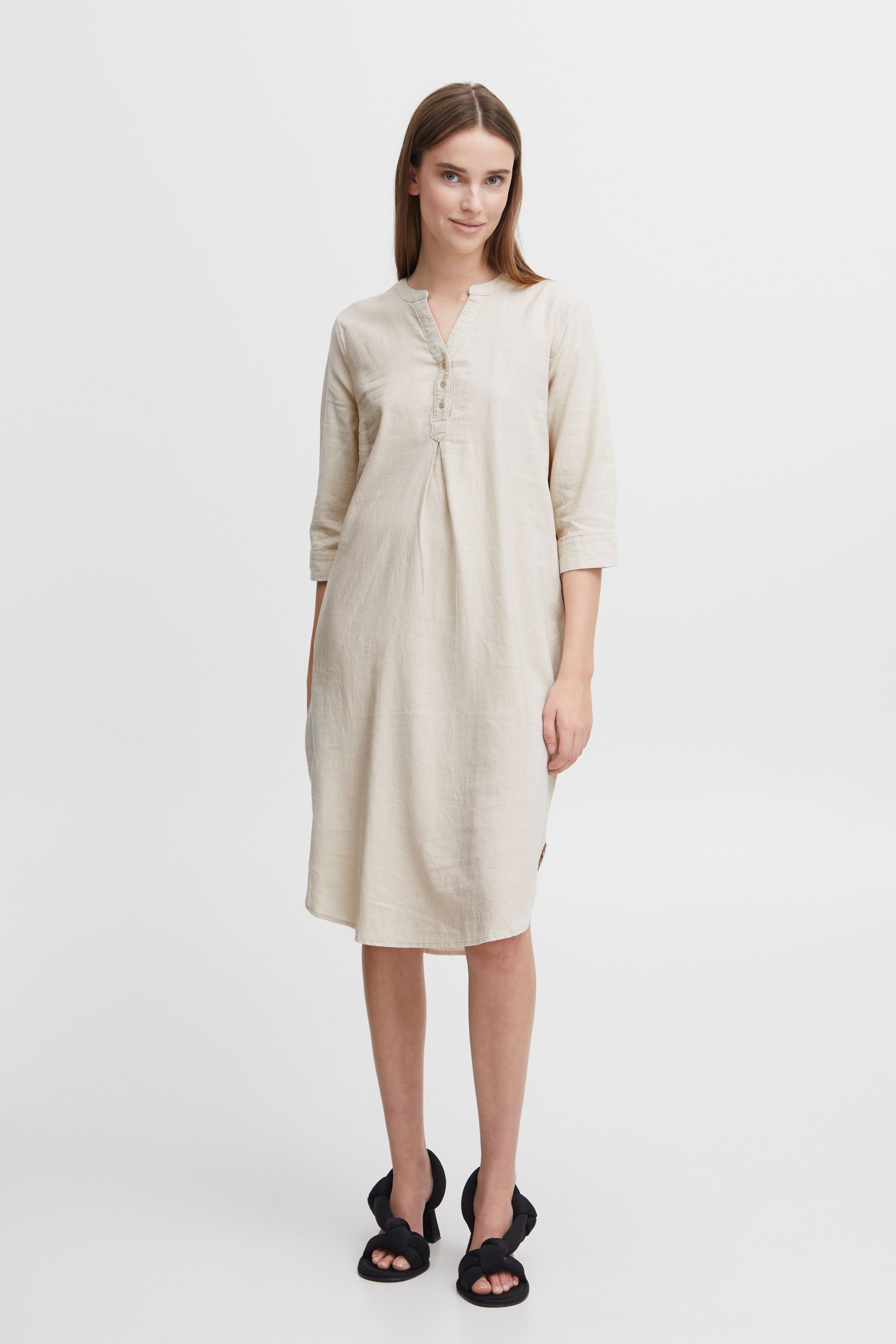 b.young Blusenkleid BYFALAKKA Dress aus Leinenmix günstig online kaufen