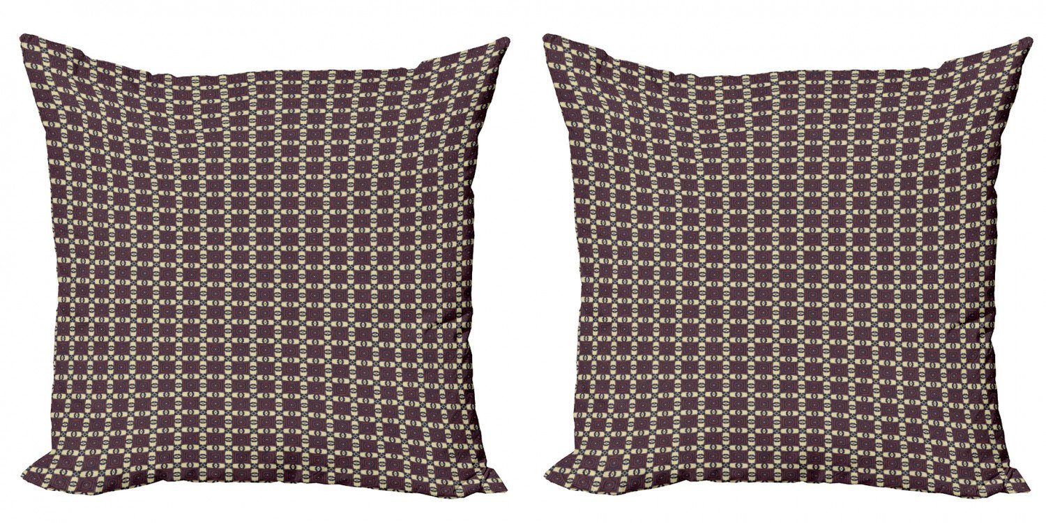 Kissenbezüge Modern Accent Doppelseitiger Digitaldruck, Abakuhaus (2 Stück), Stammes Geometrische Muster Bohemian