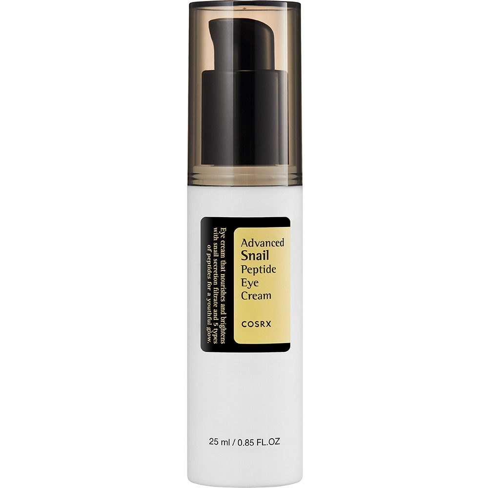 Cosrx Augencreme ADVANCED SNAIL PEPTIDE EYE CREAM, fördert Kollagenproduktion und verbessert Hautstruktur