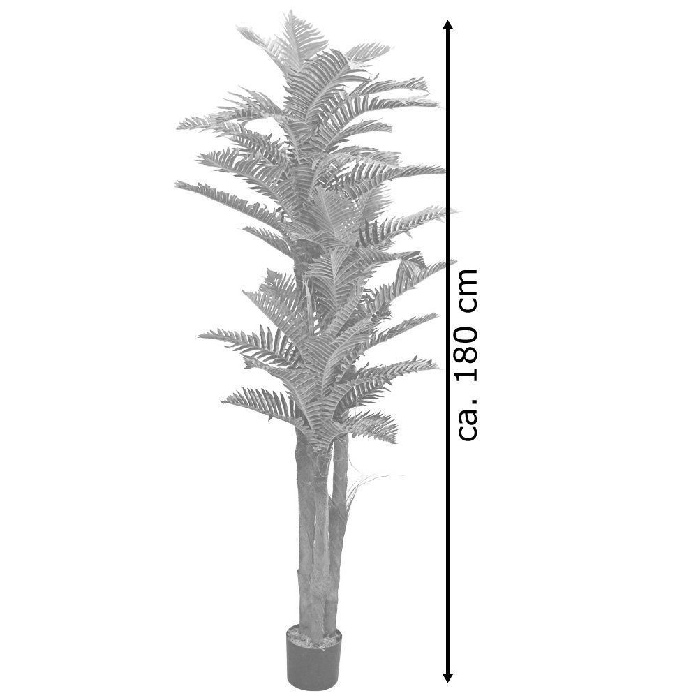 Palme Decovego, Pflanze Palmenbaum 180cm Künstliche Kunstpflanze Echtholz Decovego Kokos Kunstpflanze