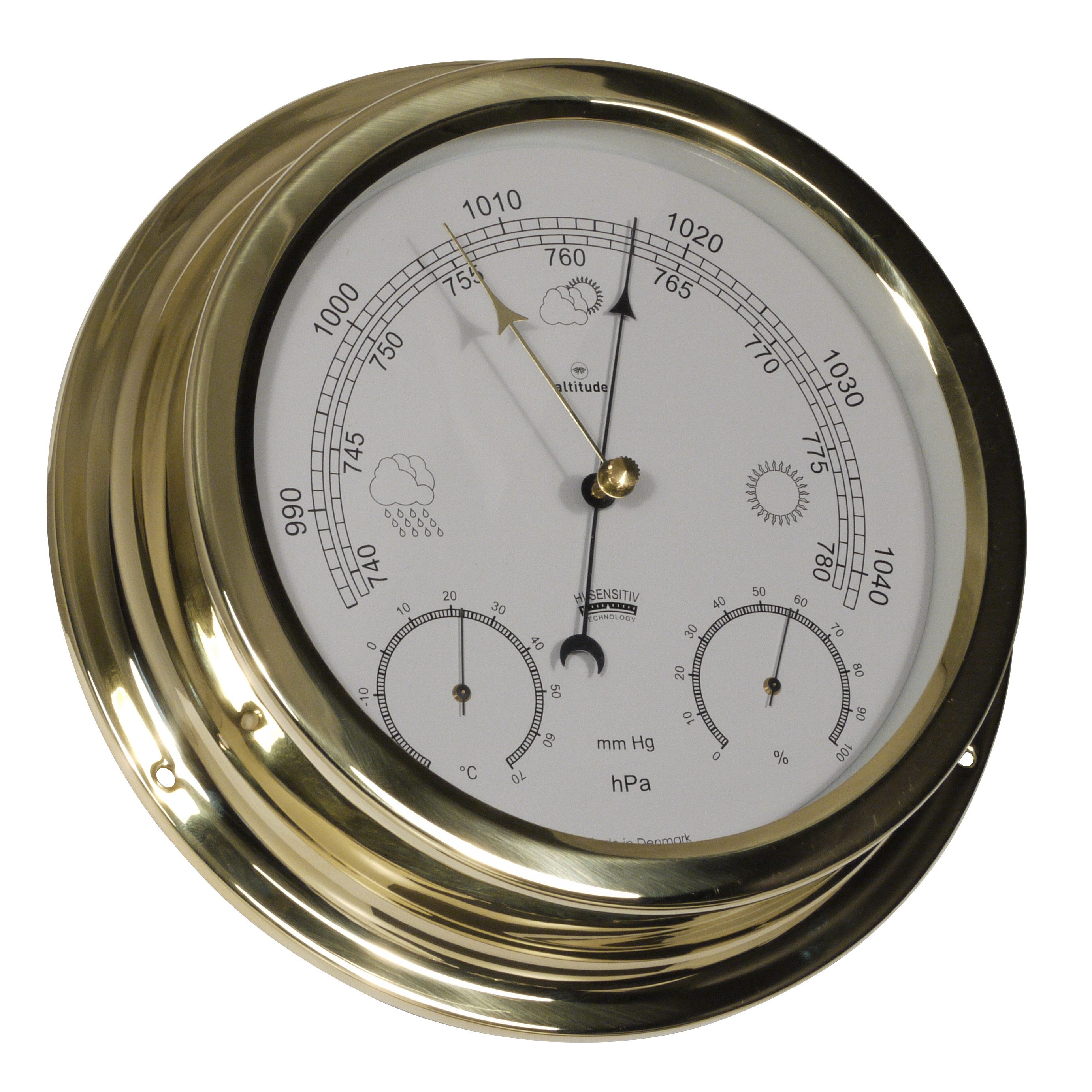 Delite Wanduhr Schiffsuhr Altitude Serie 880 Durchmesser 225mm (Motiv Segelschiff auf dem Zifferblatt)