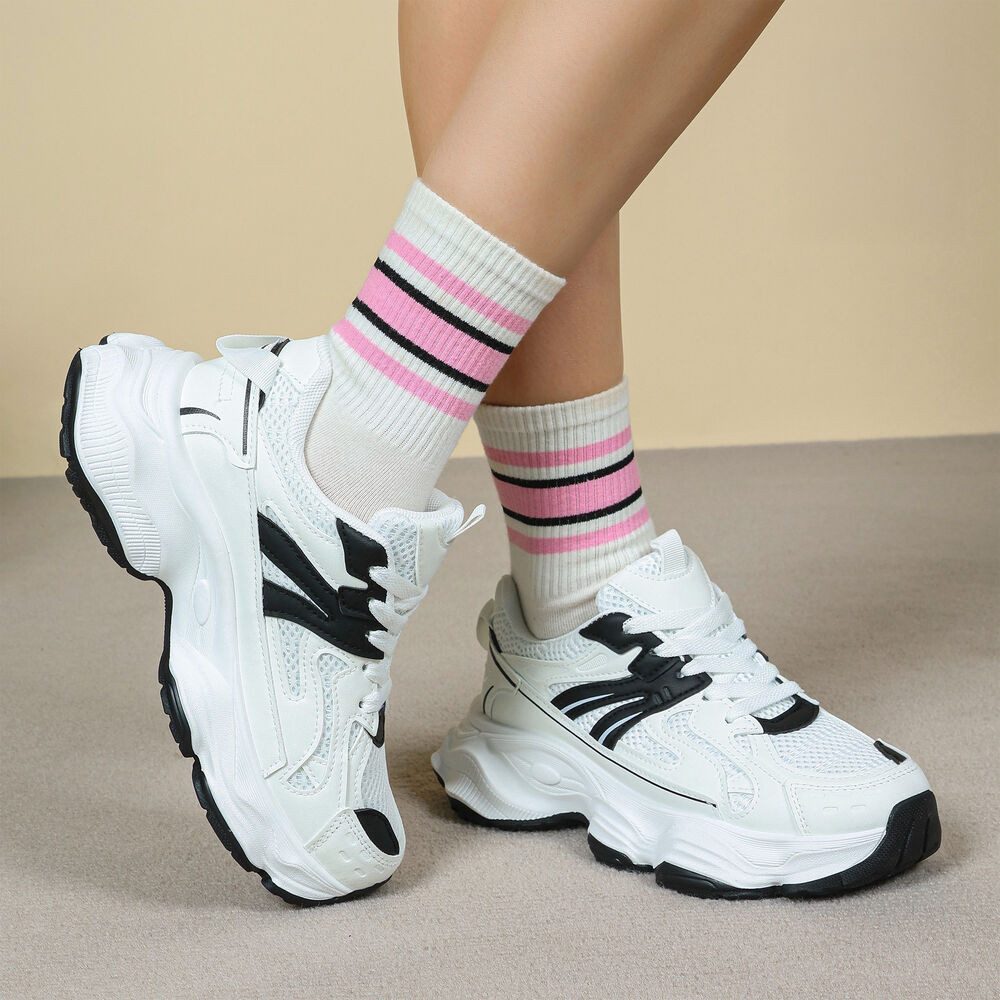 Ital-Design Damen Low-Top Freizeit Sneaker (88930574) Keilabsatz/Wedge Sneakers Low in Weiß