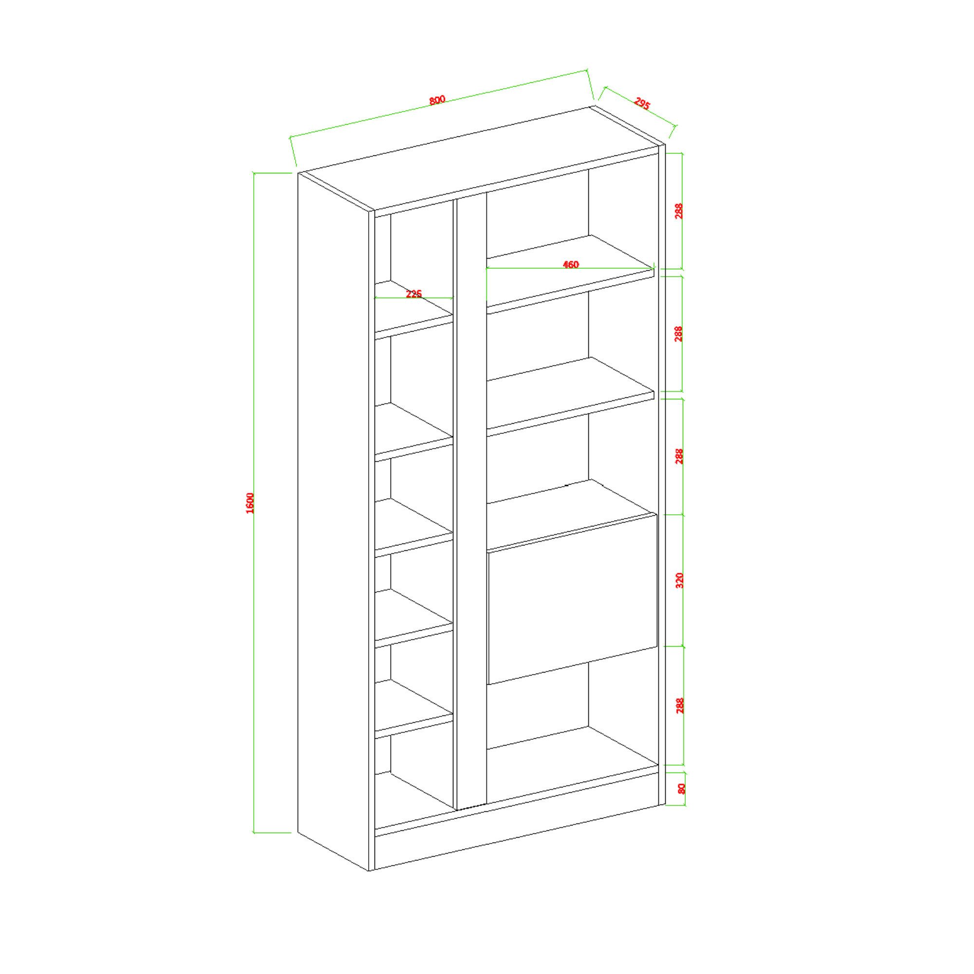 BDR Smart Home Art Bücherregal Lotus Bücherregal, Weiß & Atlantic Pine Eleg günstig online kaufen