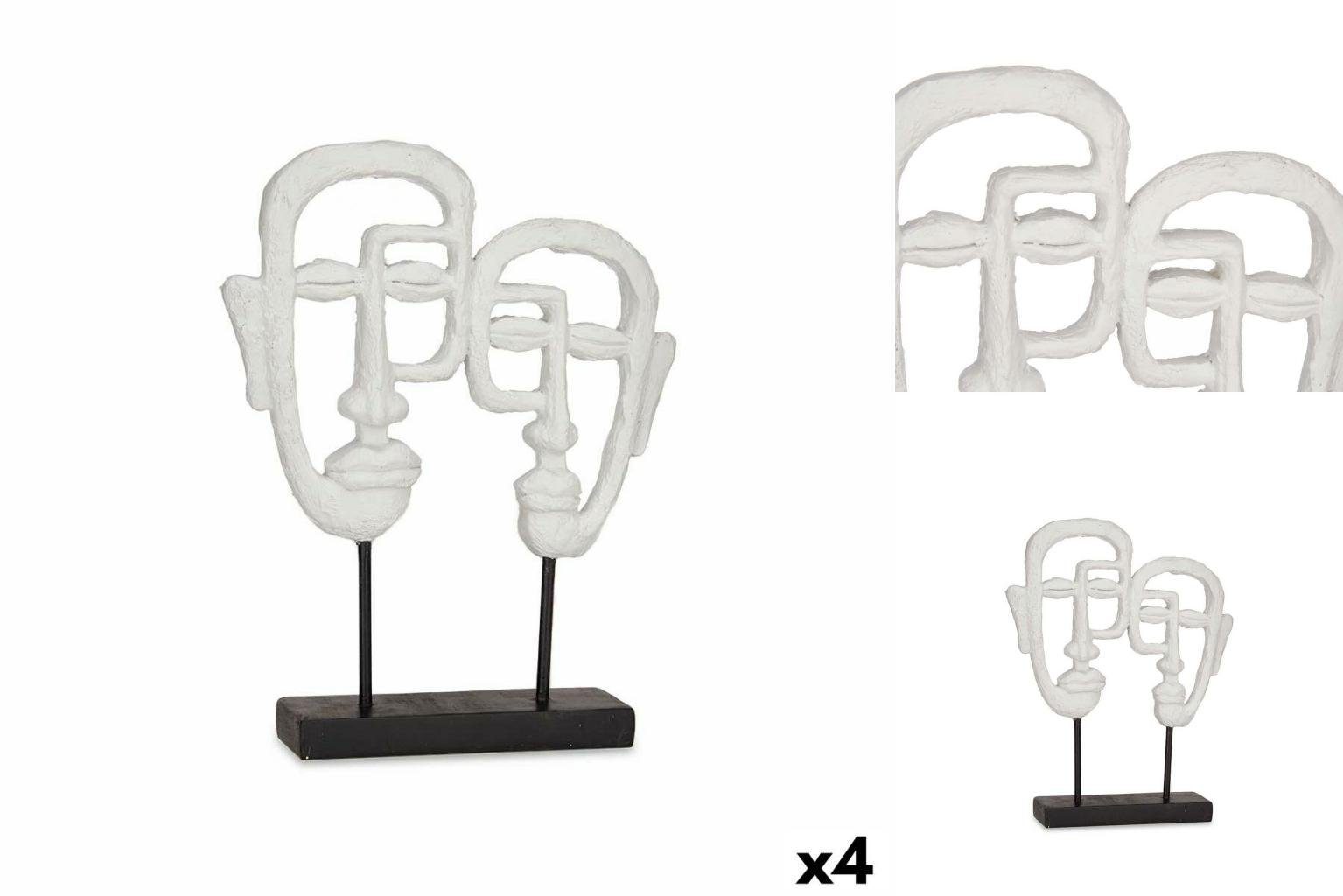 Gift Decor Dekoobjekt Deko-Figur Gesicht 4 x 32,5 10,5 x Stück 27 cm Weiß