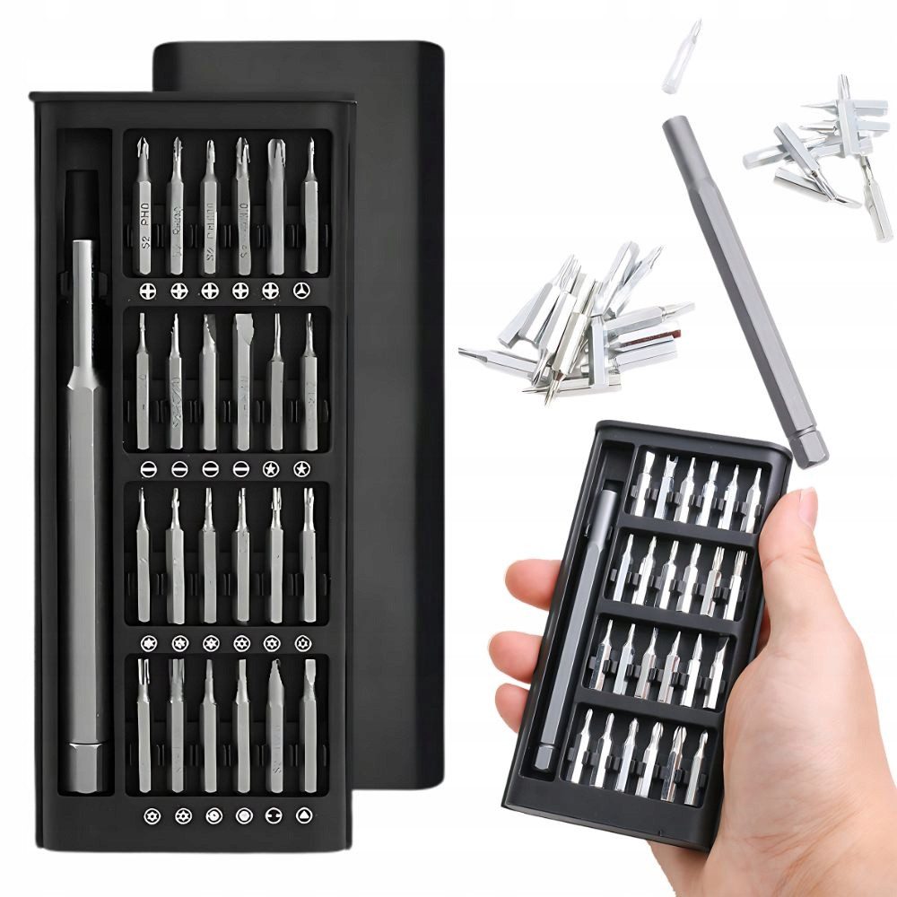 VERK GROUP Schraubendreher Präzisions Schraubendreher Set 24in1 Magnetisch Feinmechaniker, (Set, 1 St), 24-in-1 Set, magnetische Bits