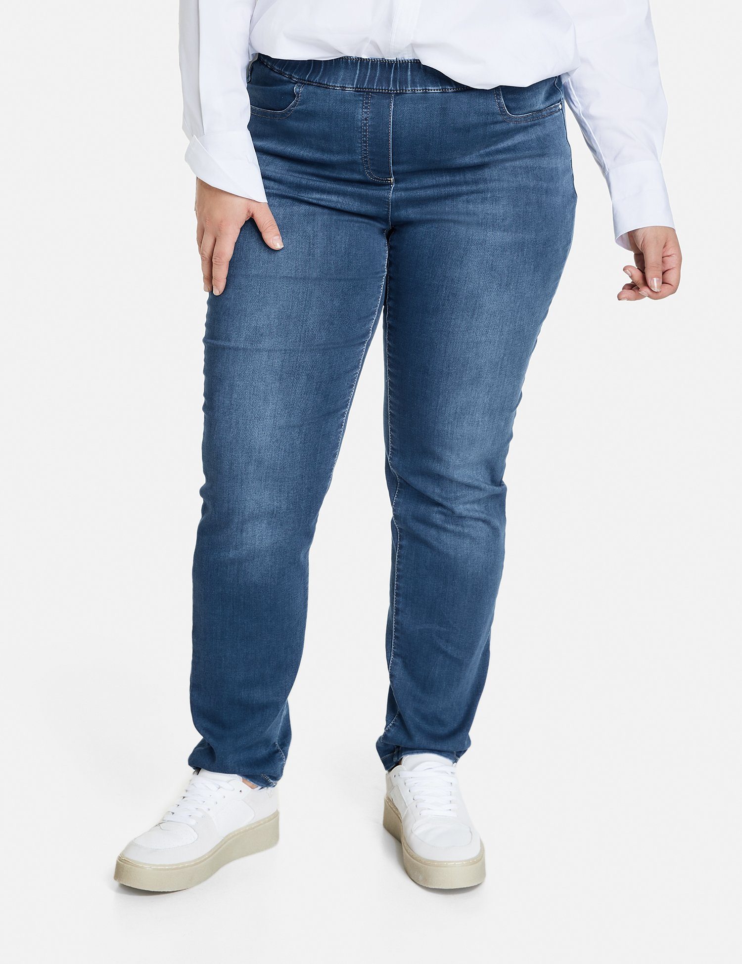 Samoon Stretch-Jeans Jeggings aus Stretch-Denim Lucy Light Blue Denim