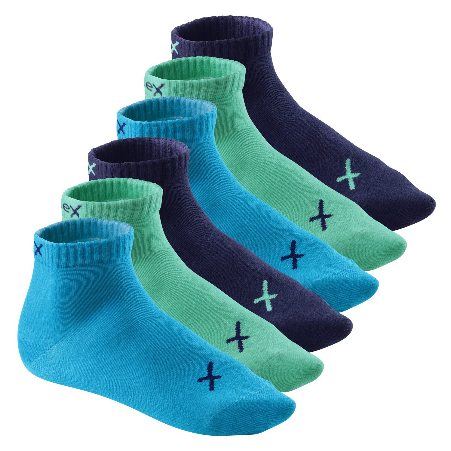 CFLEX Kurzsocken Lifestyle Kurzschaft Socken für Damen & Herren (6 Paar) Sneaker Oceanic