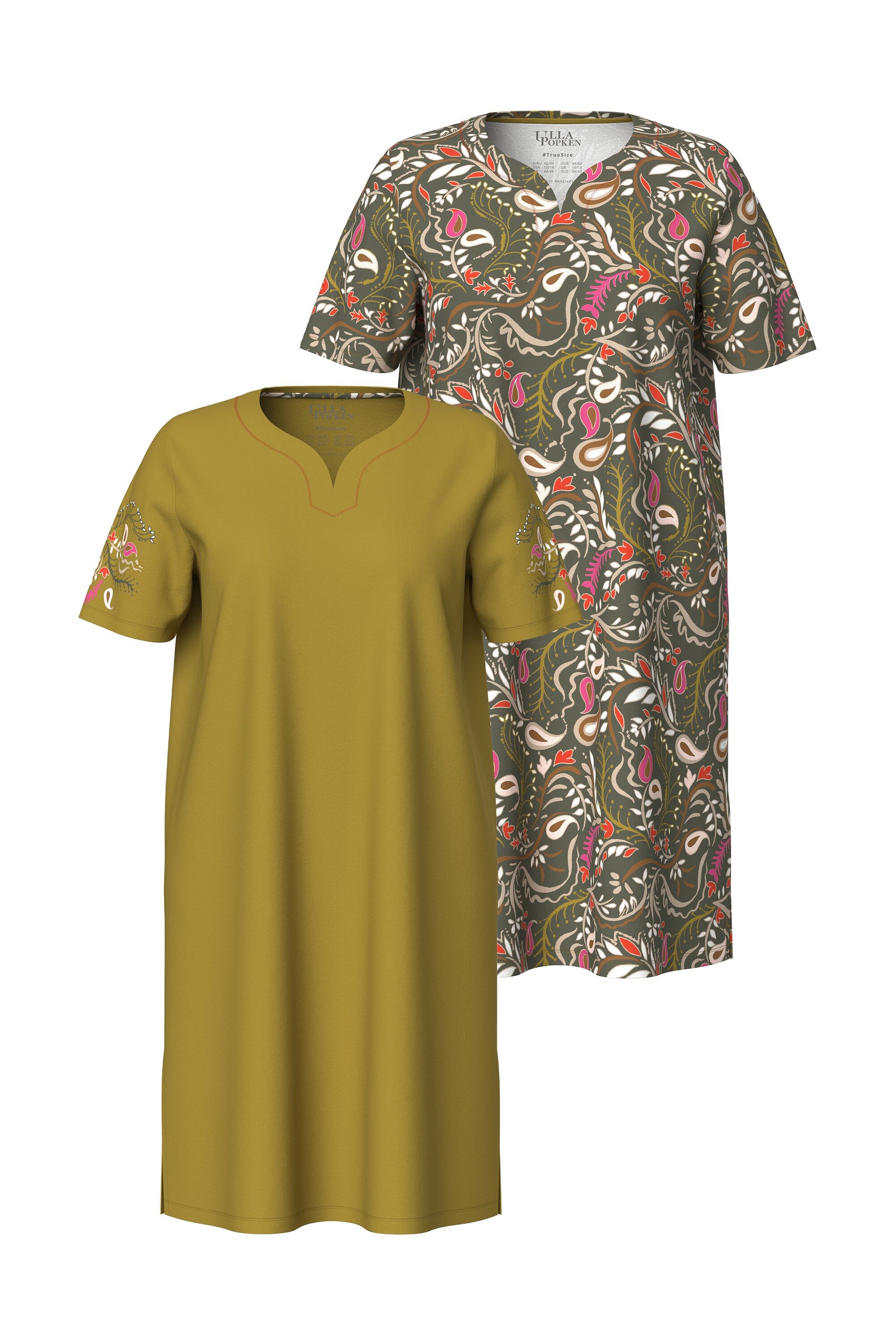 Ulla Popken Bigshirt Bigshirts 2er-Pack Paisley günstig online kaufen