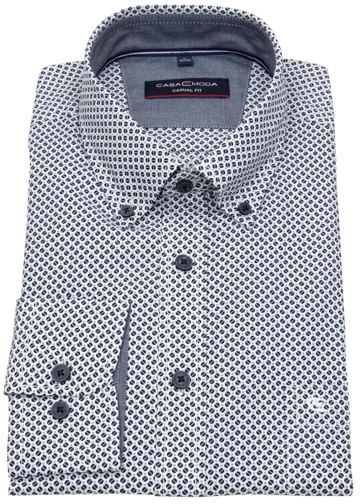 CASAMODA Langarmhemd Casamoda Comfort Fit extra langer Arm Button-Down-Kragen