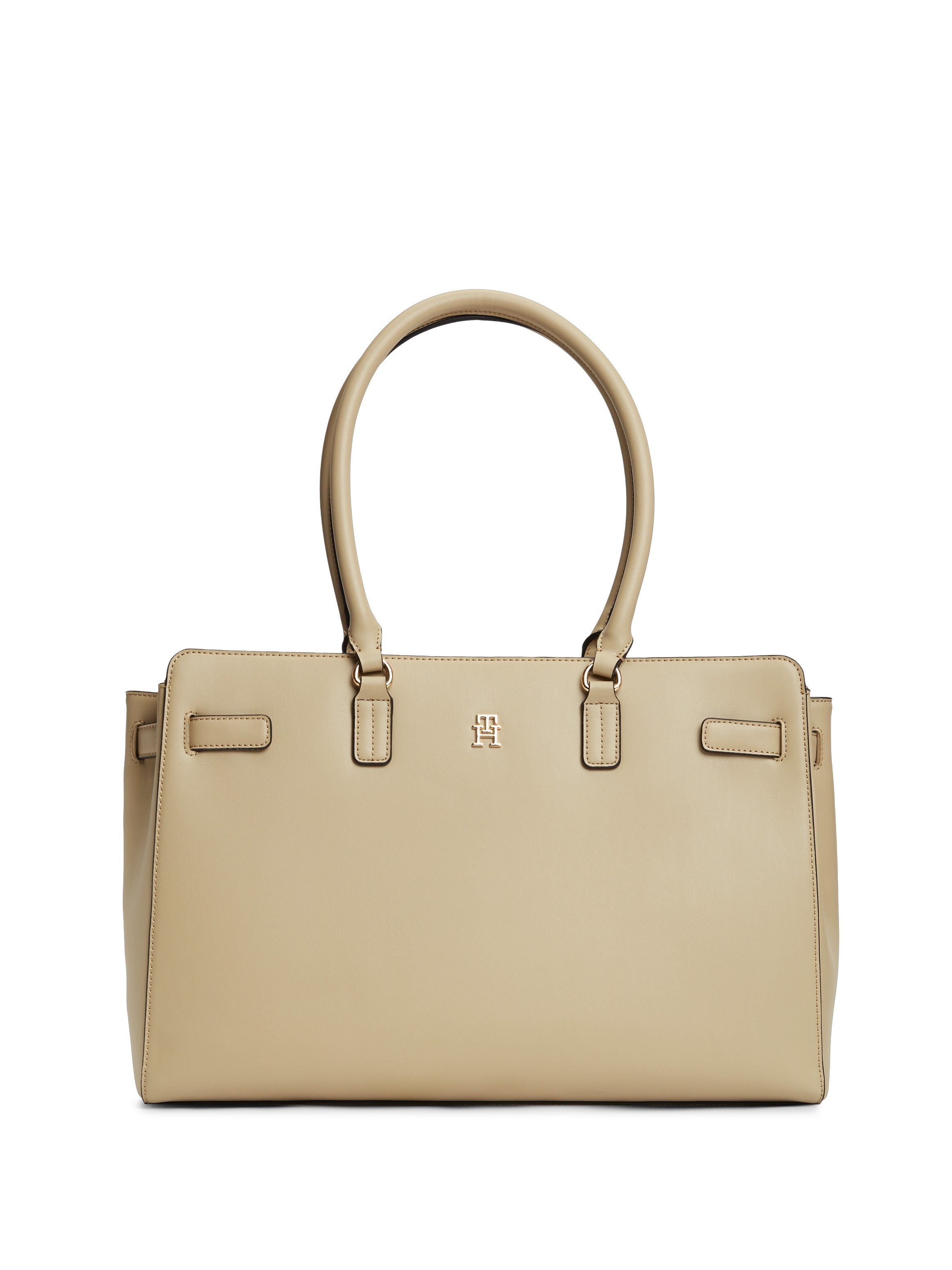 Tommy Hilfiger Handtasche TH JOY TOTE, Damen Schultertasche mit modischen Durchzügen
