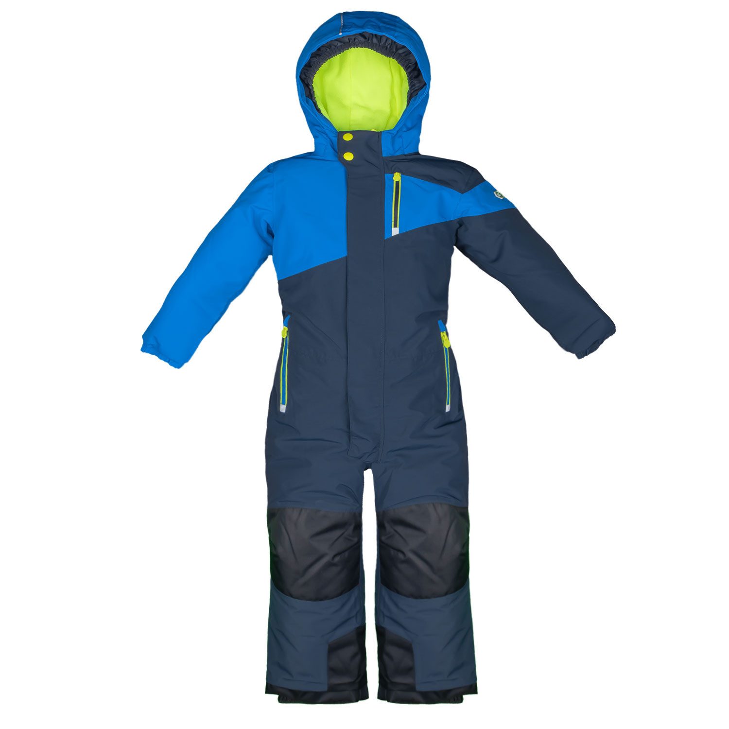 Killtec Schneeoverall Schneeanzug Kinder-Skianzug neon blau/dunkelblau langer Reißverschluss