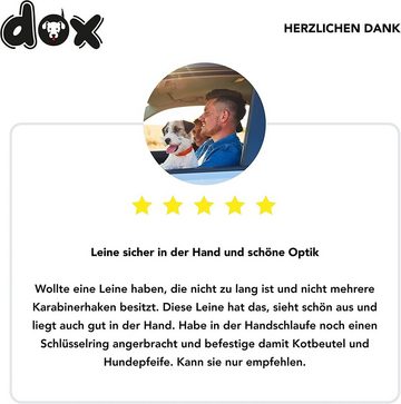 DDOXX Hundeleine Hundeleine Air Mesh 120 cm, Hand-Schlaufe, Blau M - 2,5 X 120 Cm Nylon