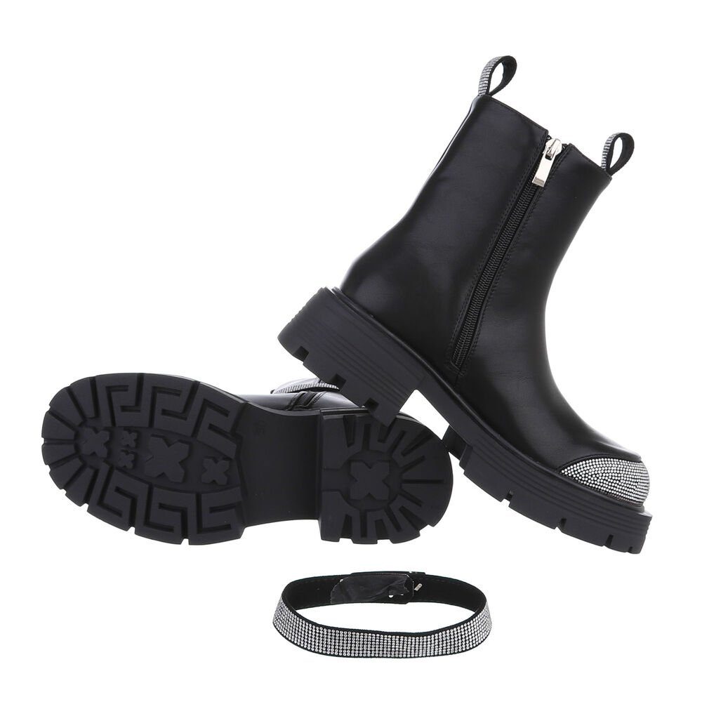 Ital-Design Damen Freizeit Plateaustiefelette (84648462) Blockabsatz Platea günstig online kaufen