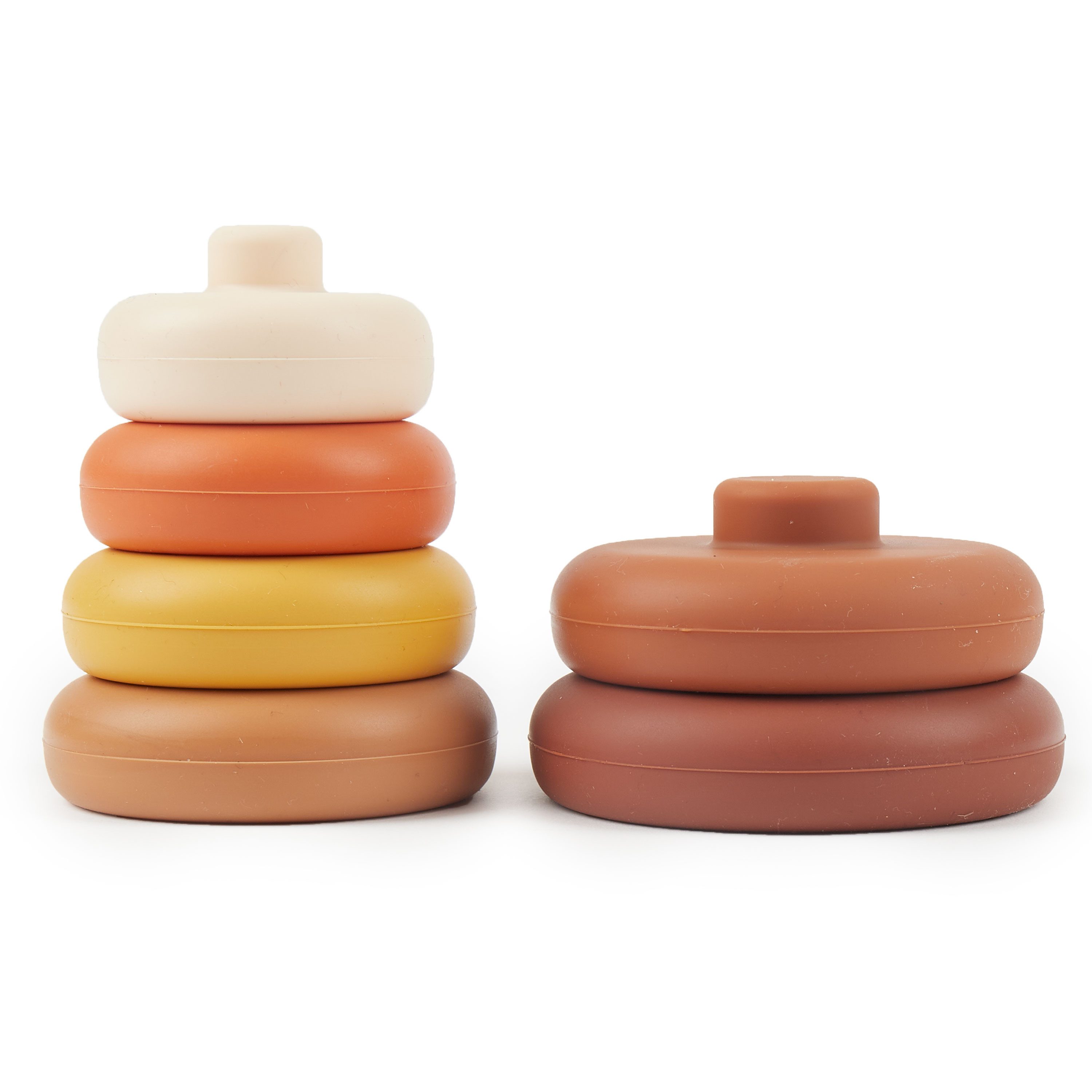 BIECO Stapelspielzeug Bieco Silikon Baby Stapelturm Chocolate Bliss