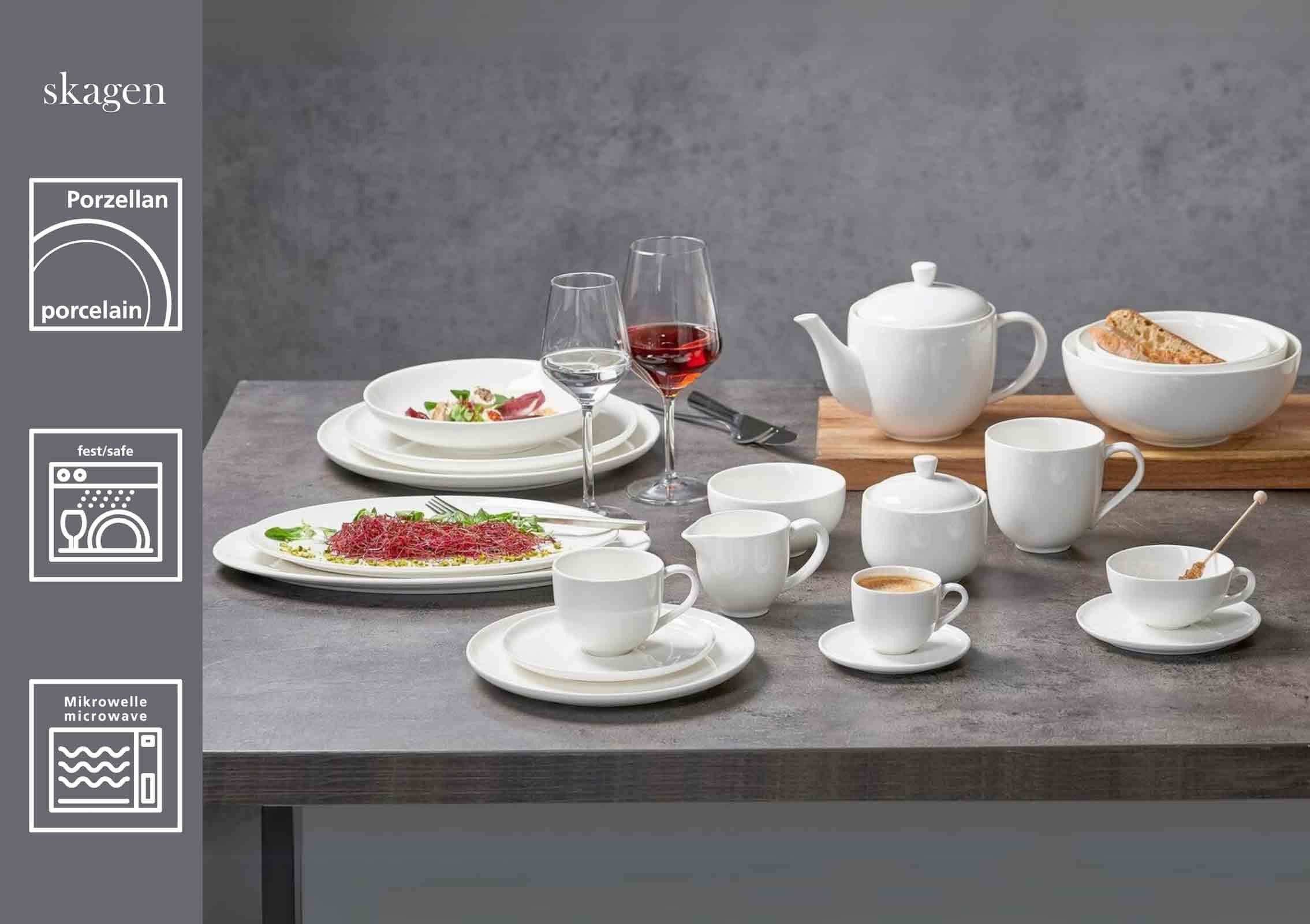 Ritzenhoff & Breker Teeservice Skagen Teeservice 13er Set (13-tlg), 6 Personen, Porzellan