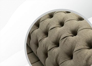 JVmoebel Chesterfield-Sofa Chesterfield Dreisitzer Luxus Beige Couch Modernes Design Luxus Möbel, Made in Europe