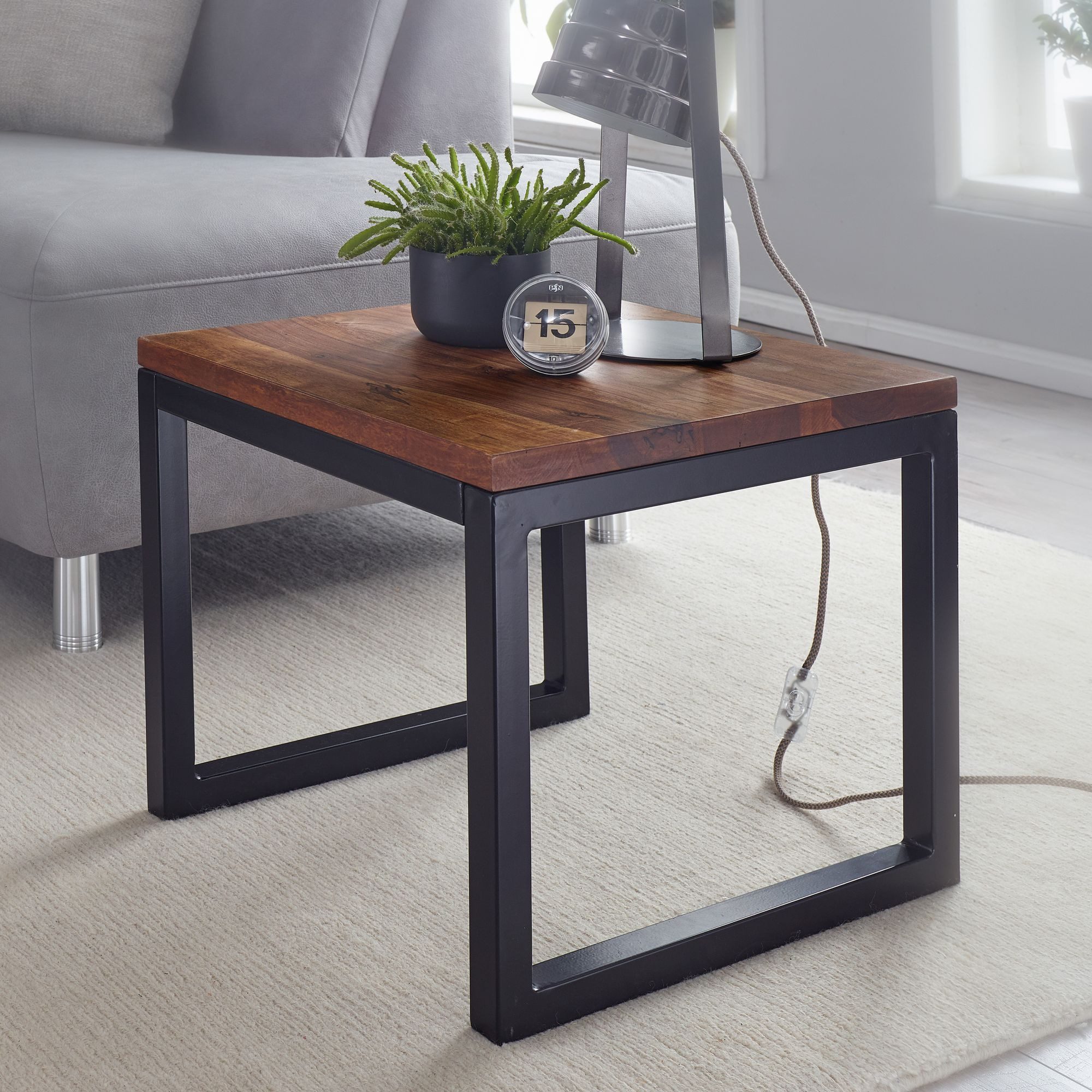 FINEBUY Beistelltisch FB58445 (45x40x45 cm Massivholz günstig online kaufen
