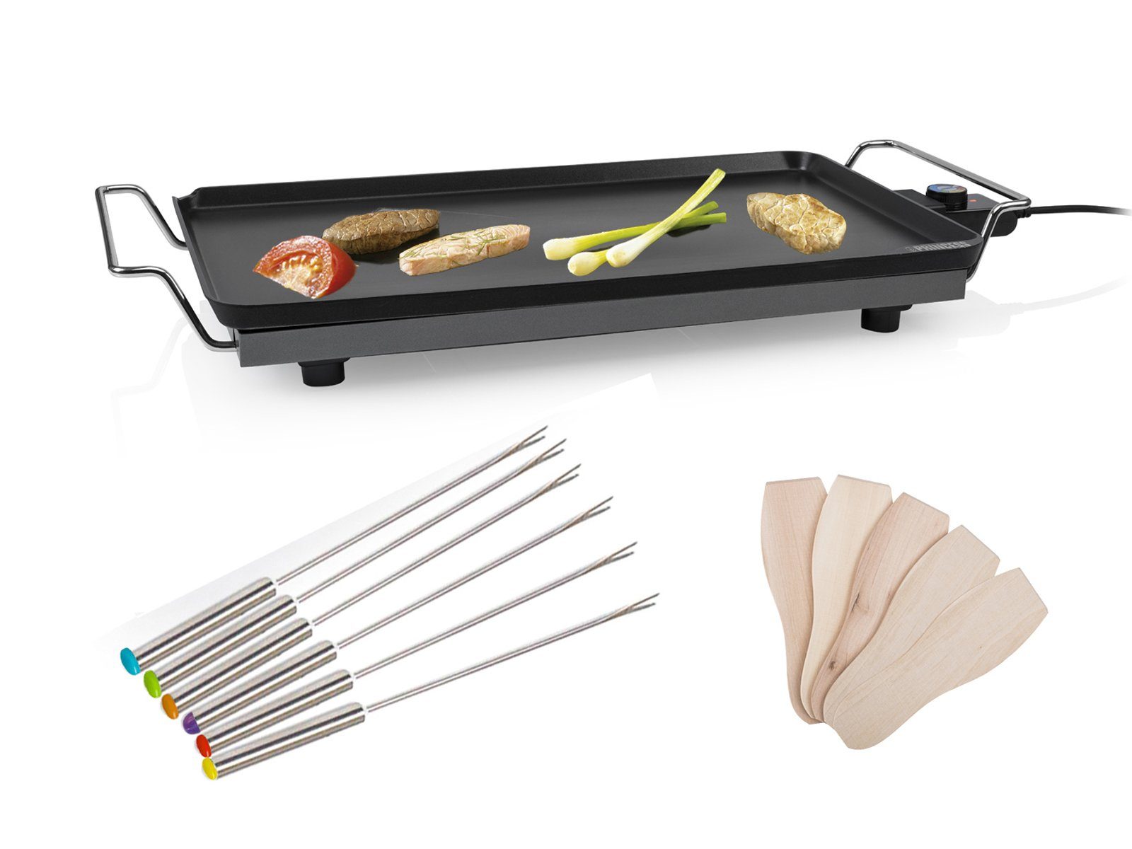 PRINCESS Teppanyakigrill, 2500 W, Japanischer Elektro Tischgrill, Grill-Platte 60cm lang