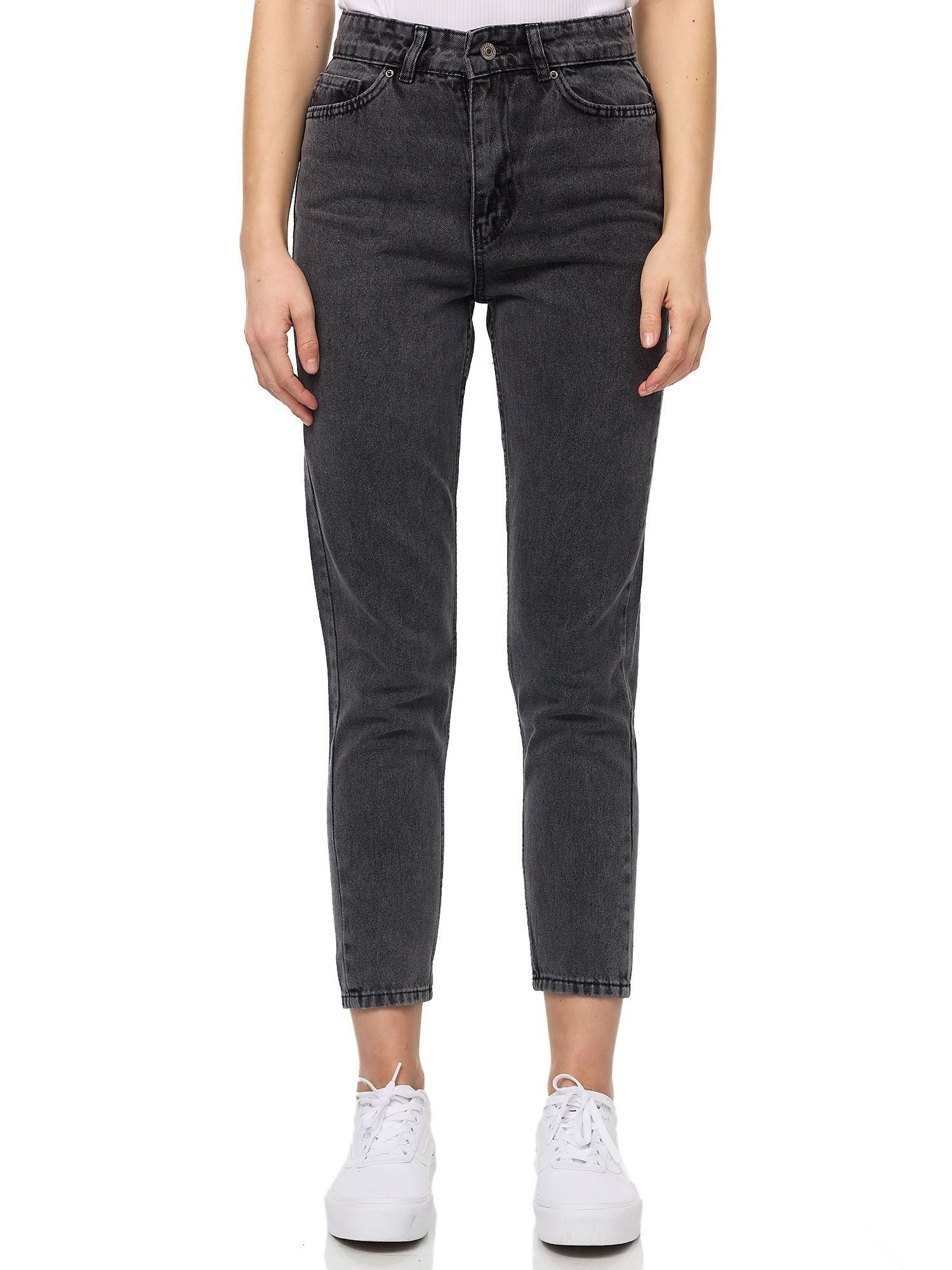 Tazzio Mom-Jeans F129 Mom Fit Schnitt, High Waist, lockere Passform, Tapered Leg