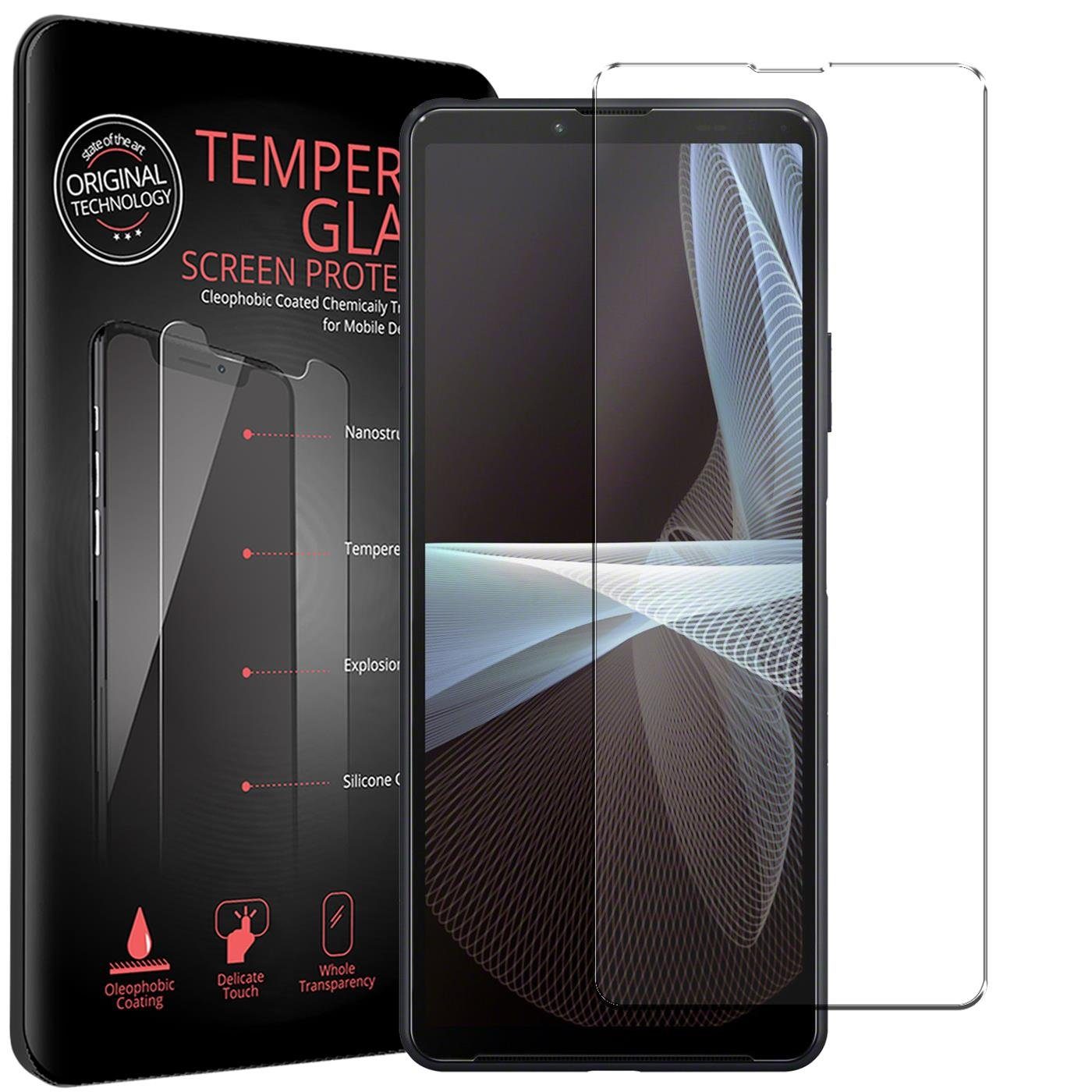 CoolGadget Schutzfolie Panzerfolie für Sony Xperia 10 III, (9H Härtegrad, 2x Schutzglas, 1xReinigungset), Displayfolie Schutzfolie 2 Stück für Sony Xperia 10 III Glas Folie