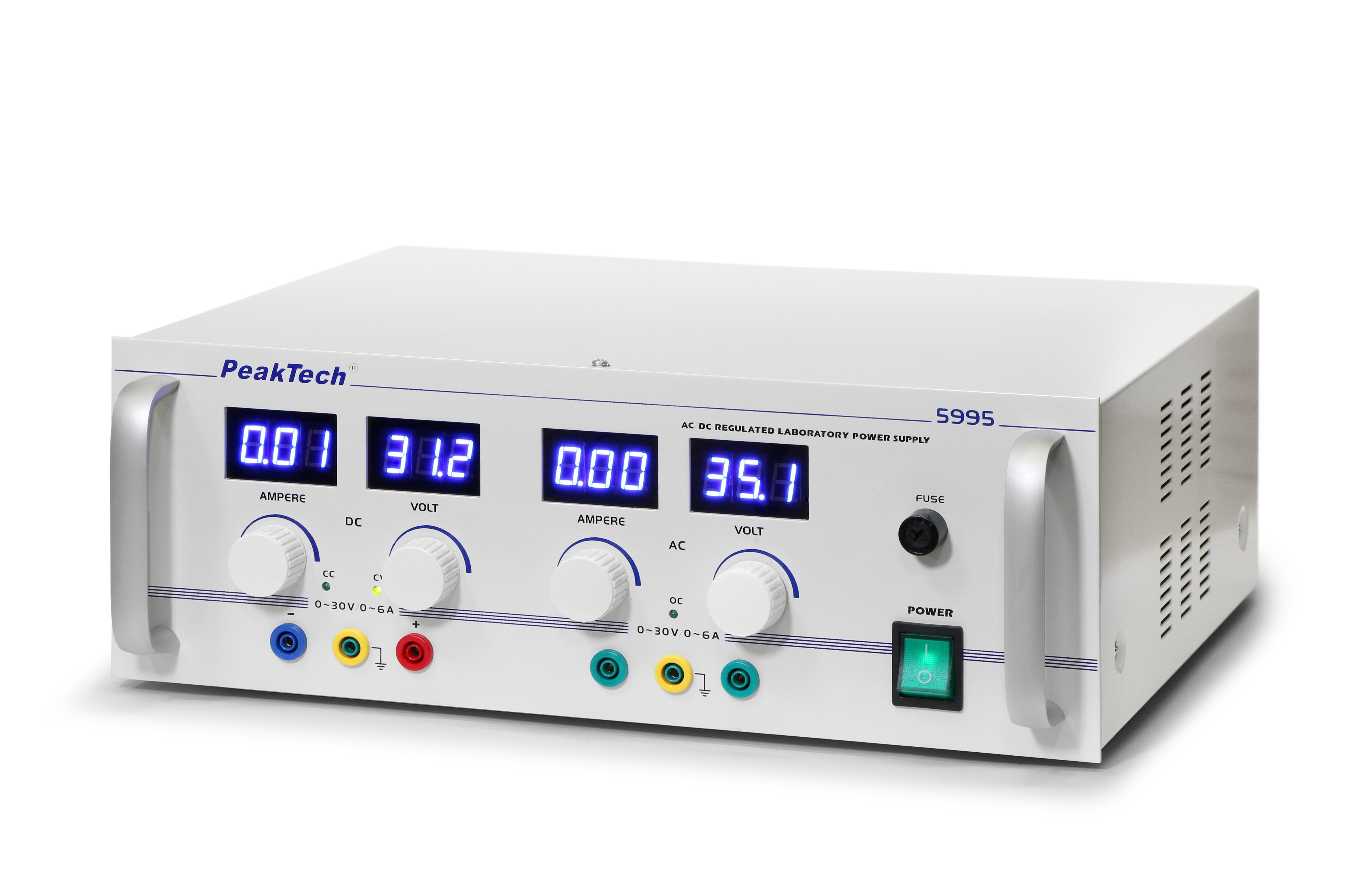 PeakTech AC/DC Labornetzgerät 0 - 30 V/0 - 6 A Labor-Netzteil