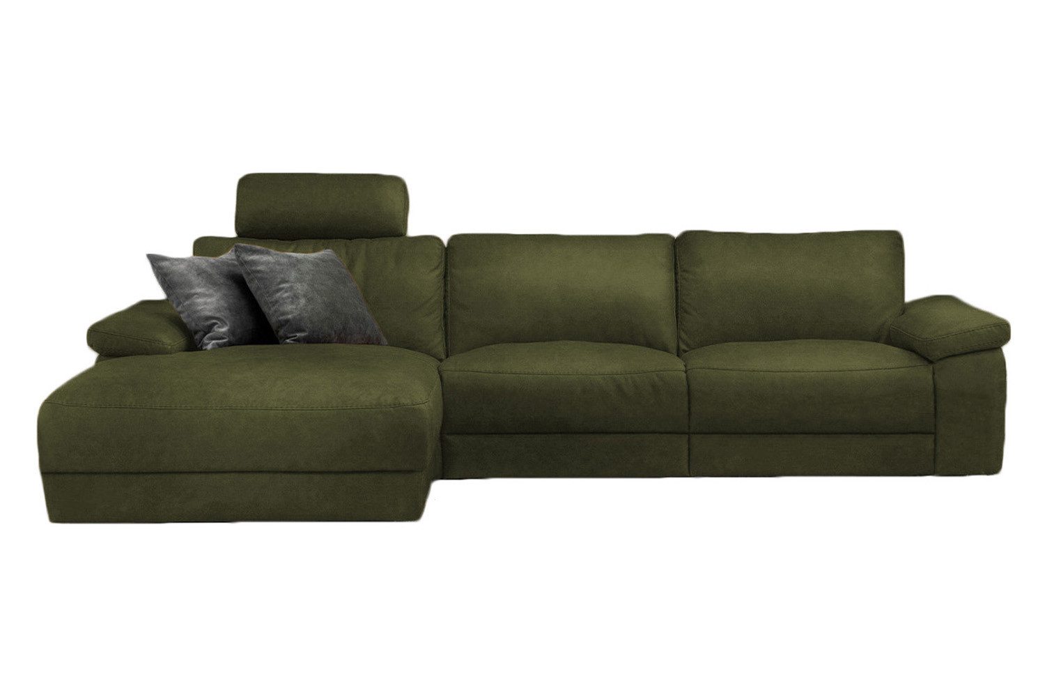 KAWOLA Ecksofa LOLA XL, Couch L-Form rechts oder links, Sitzvorzug motorisch, Stoff oder Leder