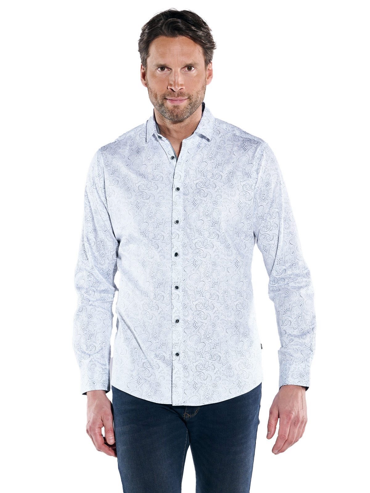 Engbers Langarmhemd engbers Herren Langarm-Hemd "My Favorite", Hellblau günstig online kaufen