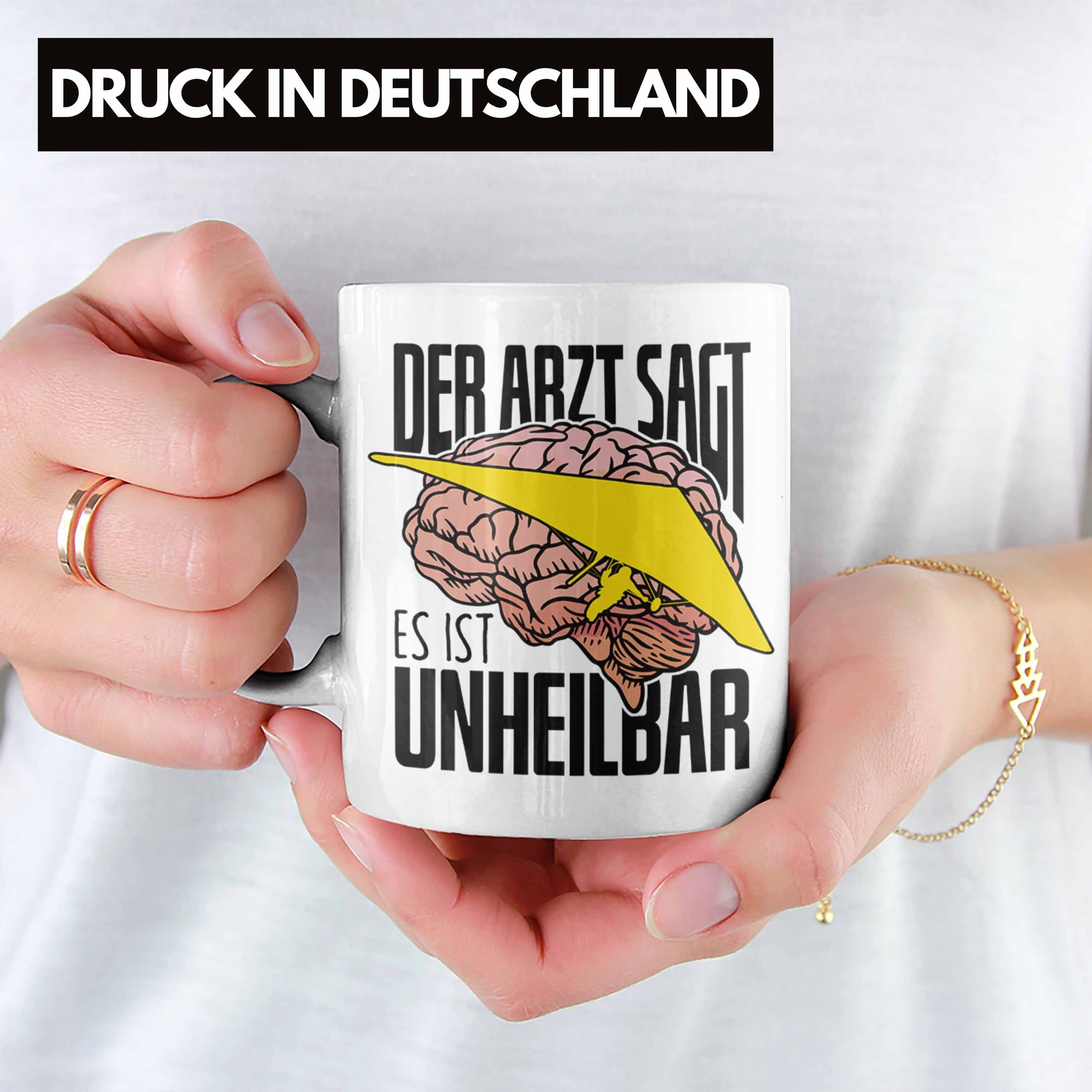 Trendation Tasse Geschenk Sagt Hängegleiter "Der Weiss Spruch für Tasse Arzt Drachenflieger