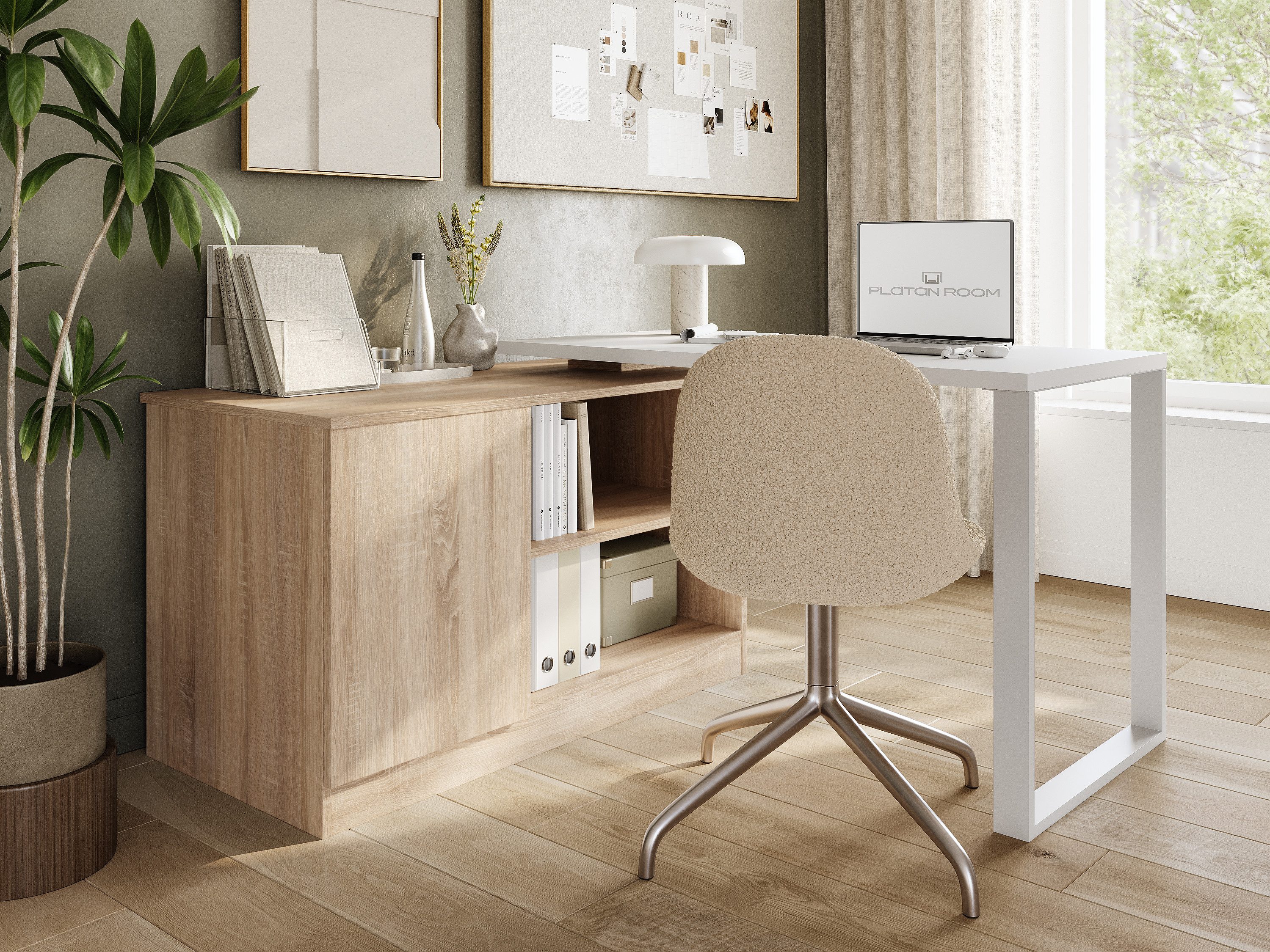 Platan Room Schreibtisch Drehbarer Eckschreibtisch Rio günstig online kaufen