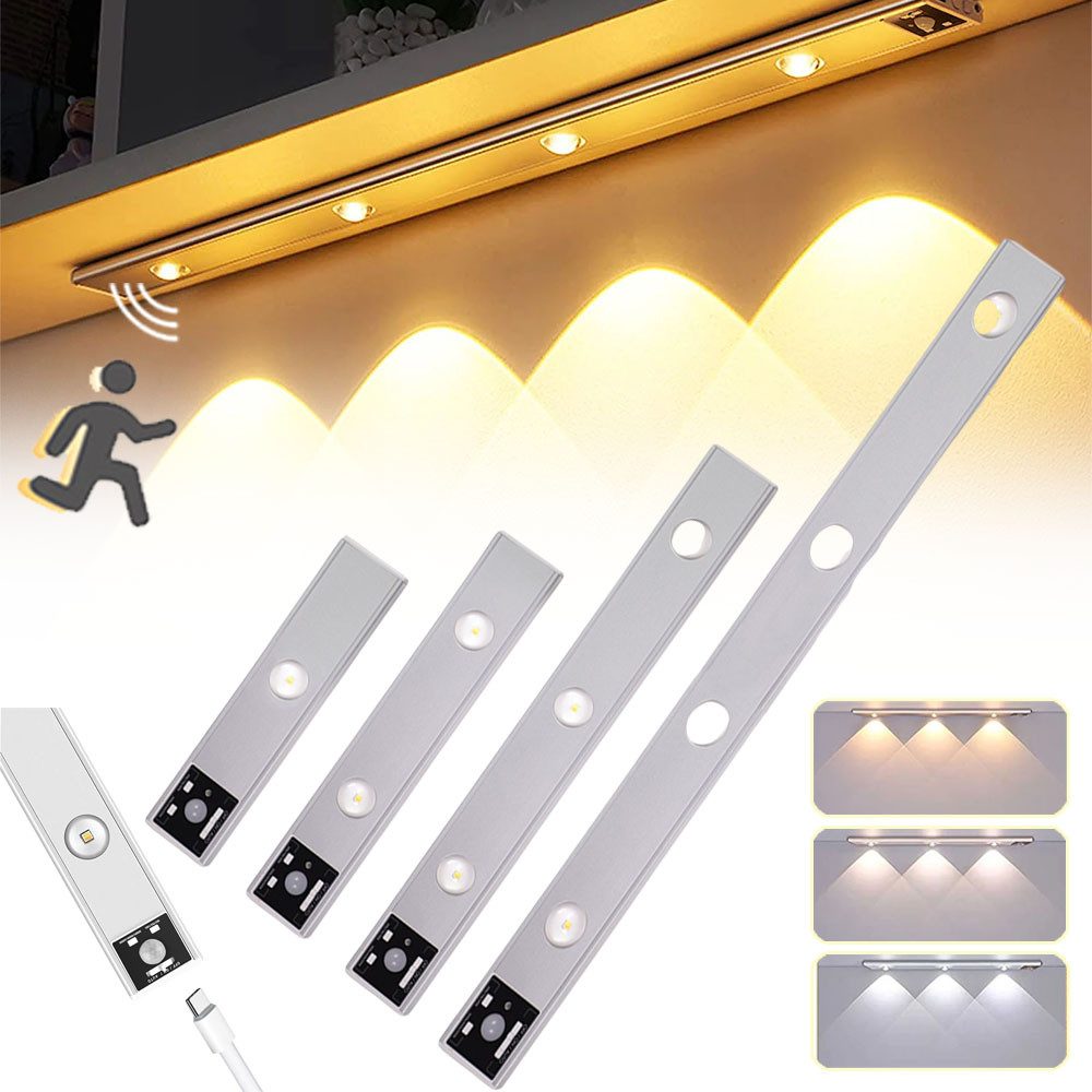 Jibenhome LED Unterbauleuchte Schrankbeleuchtung mit Bewegungsmelder, Dimmb günstig online kaufen