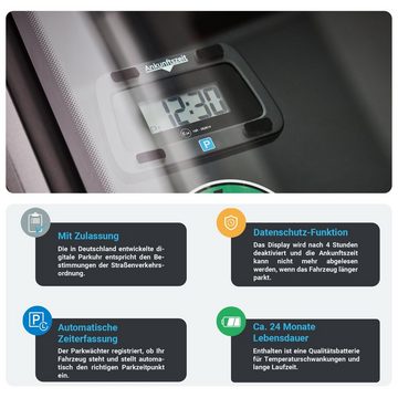 Parkwächter elektronische Parkscheibe Parkwächter Digitale Parkscheibe V0 abnehmbar entspricht StVo