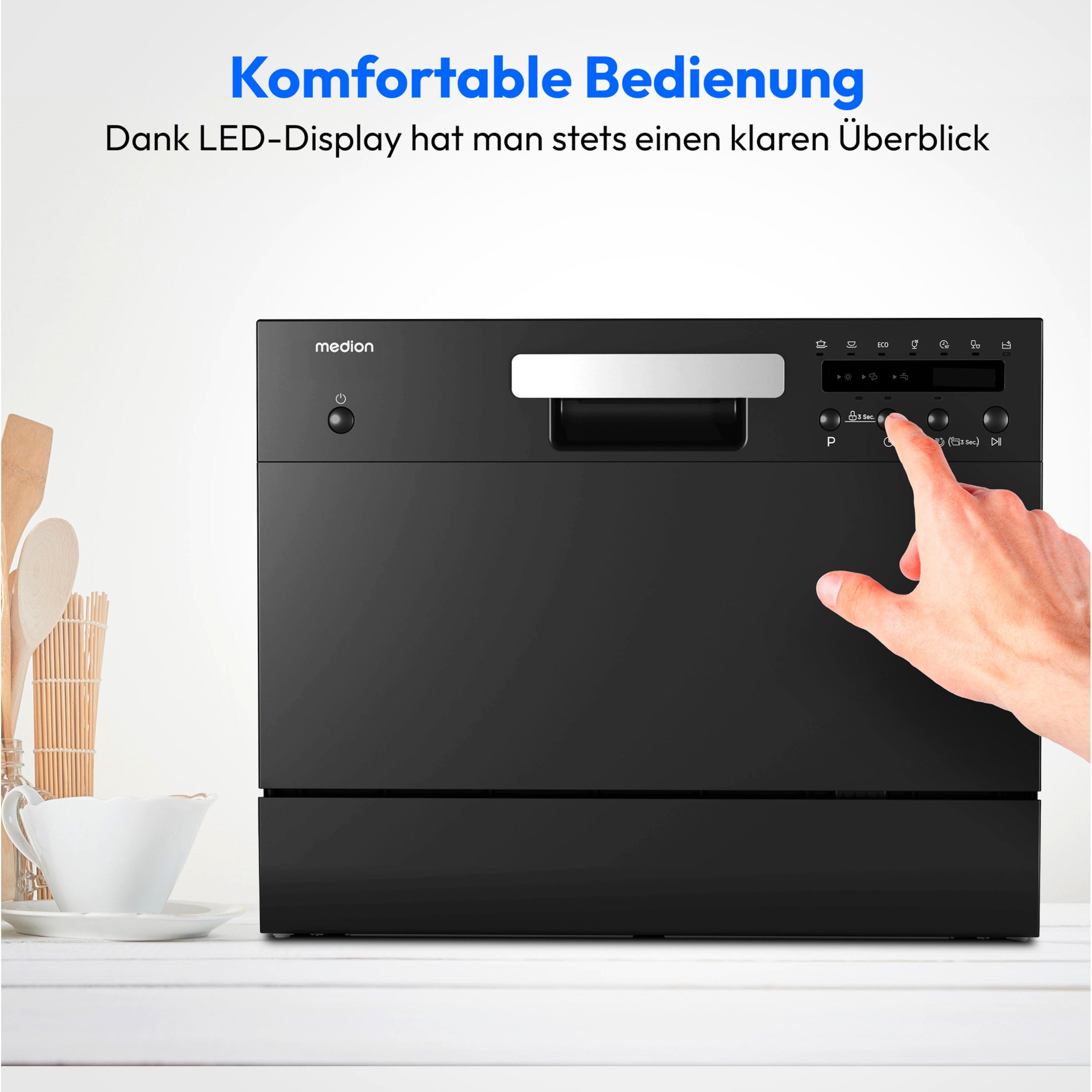 Medion® Tischgeschirrspüler MD37496, 6 Maßgedecke – Bild 4 von 5
