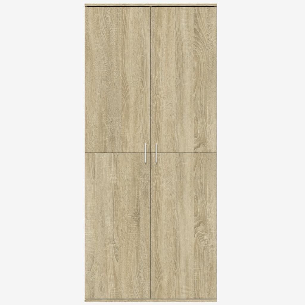 vidaXL Fächerschrank Highboard Sonoma-Eiche 80x35x180 cm günstig online kaufen