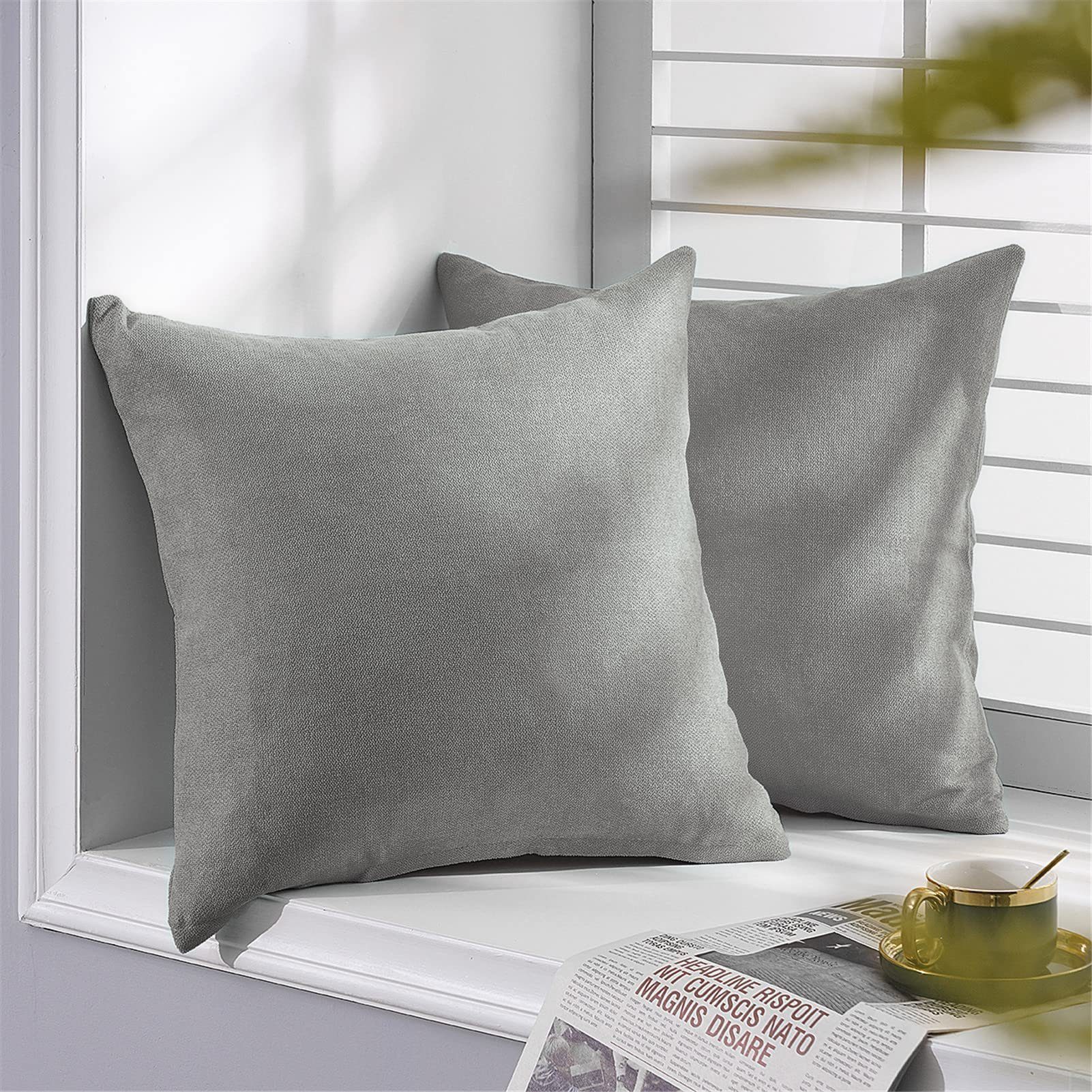 Roseninsel Dekokissen Chenille Kissenbezug & Innenkissen günstig online kaufen