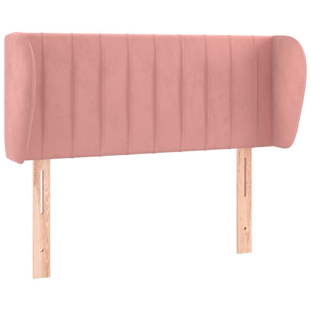 vidaXL Bett Kopfteil mit Ohren Rosa 83x23x78/88 cm Samt (1-tlg)