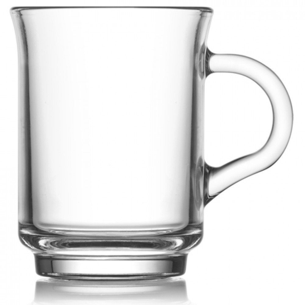 LAV Gläser-Set Glas Henkelbecher klar Longdrink Gläser Trinkgläser 6er Pack 250ml, 6-tlg., Glas