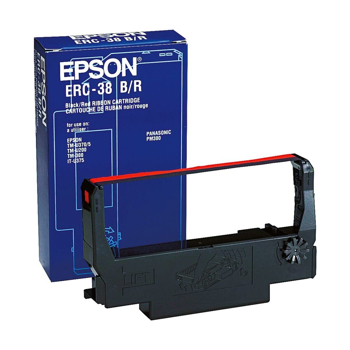 Epson Druckerband ERC-38BR, für Kassensysteme, schwarz/rot