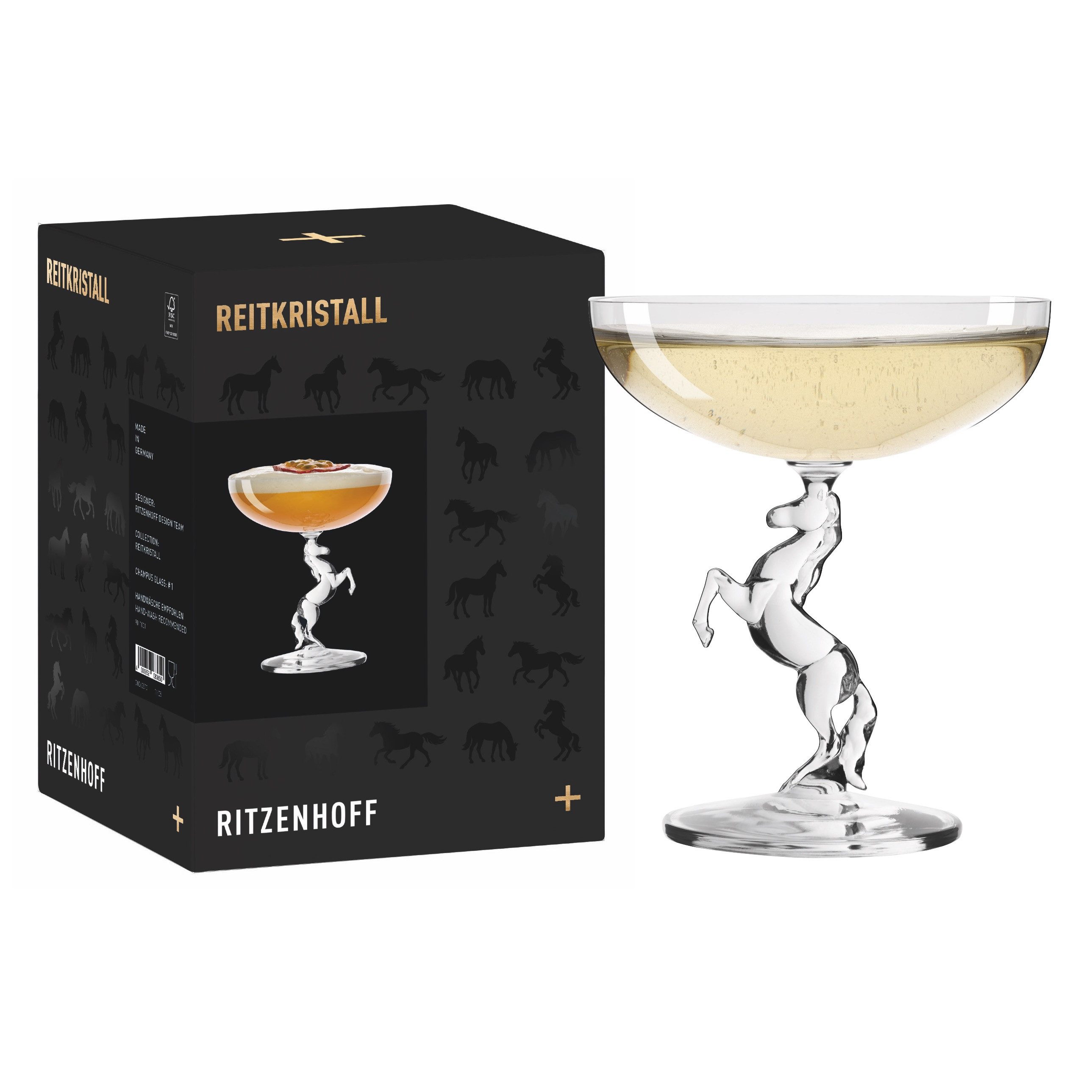 Ritzenhoff Champagnerglas Reitkristall