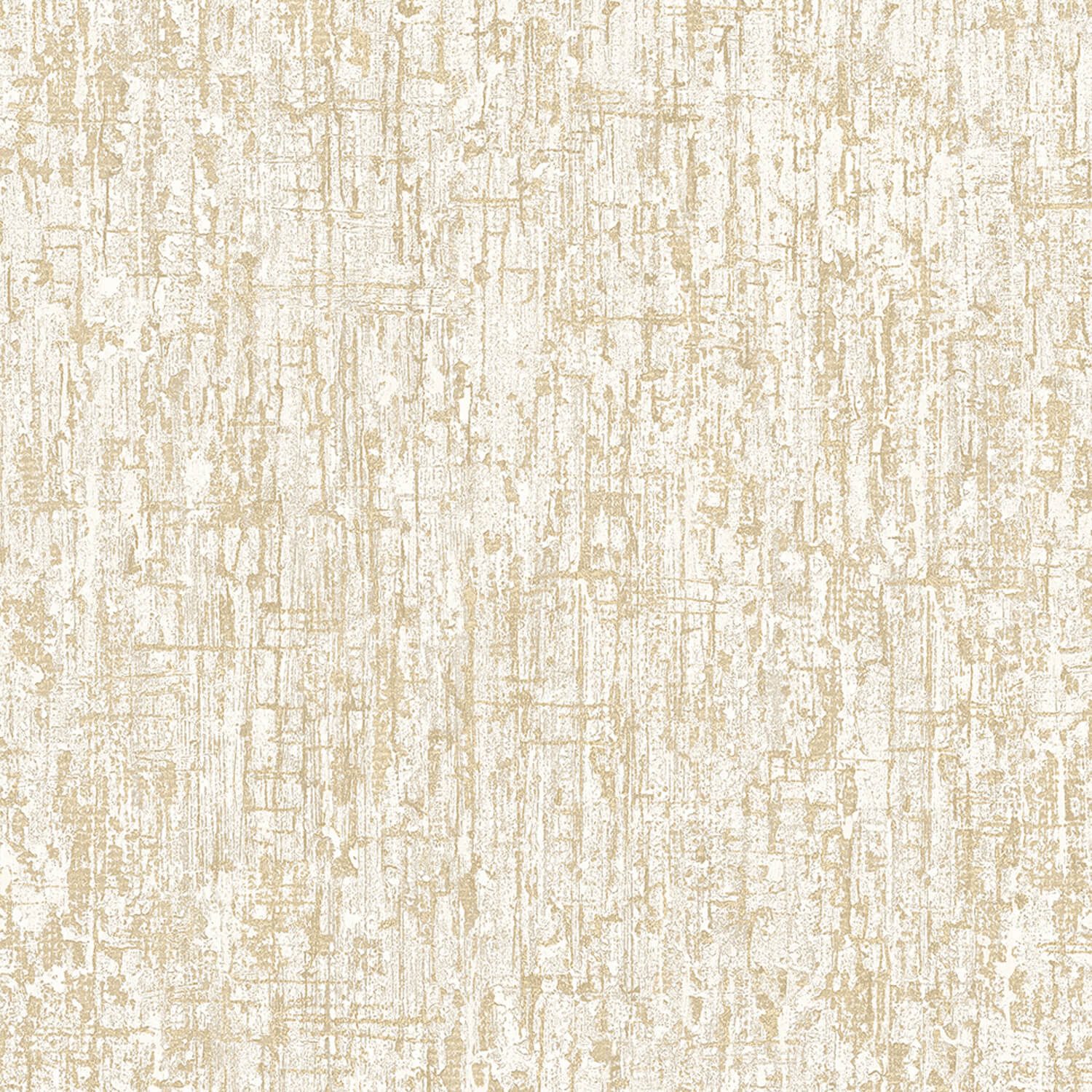 Profhome Strukturtapete SA524072-DI Struktur Tapete Spachteloptik dezent schimmernd creme gold, strukturiert, (1 Rolle, 5,33 qm), heißgeprägte Vliestapete, goldfarben