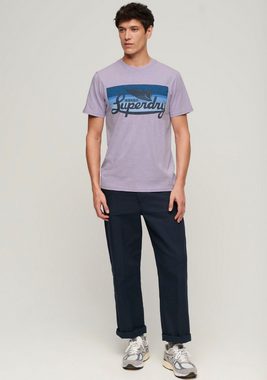 Superdry Print-Shirt SD-CALI STRIPED LOGO T SHIRT