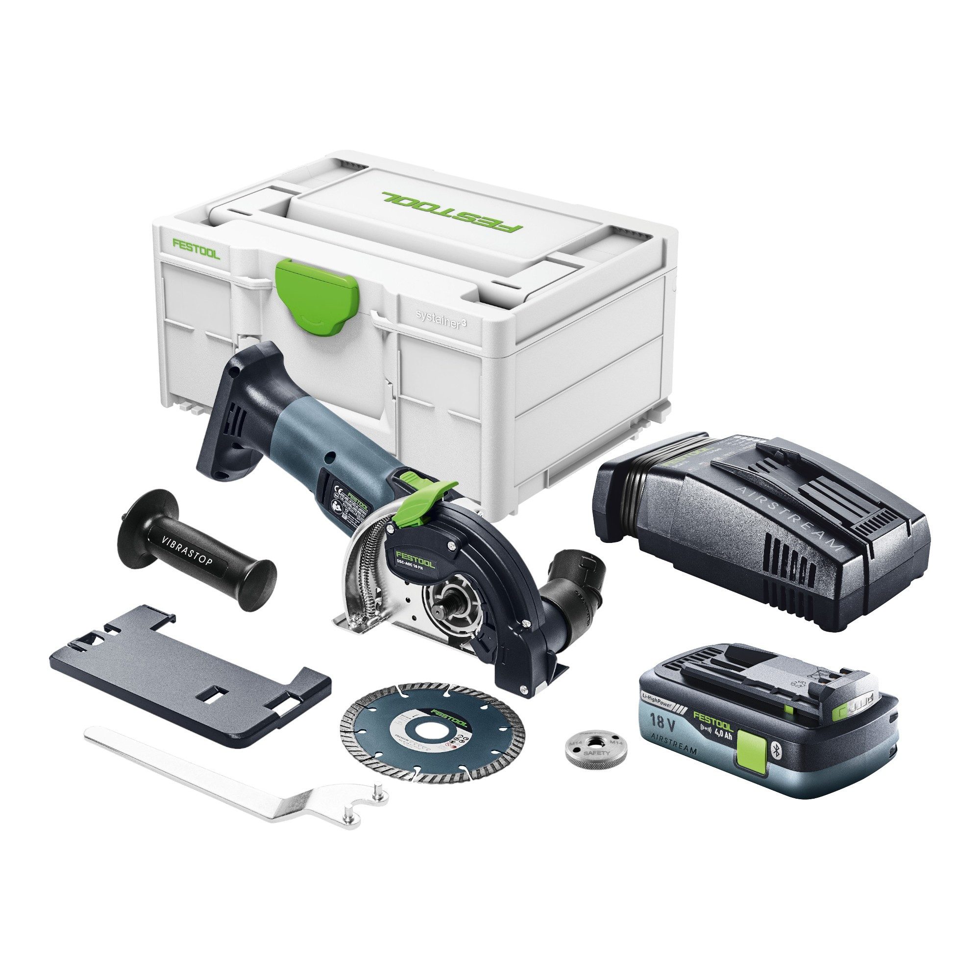 FESTOOL Winkelschleifer Festool DSC-AGC 18-125 FH EB-Basic Akku Freihandtrennsystem 18 V 125 m