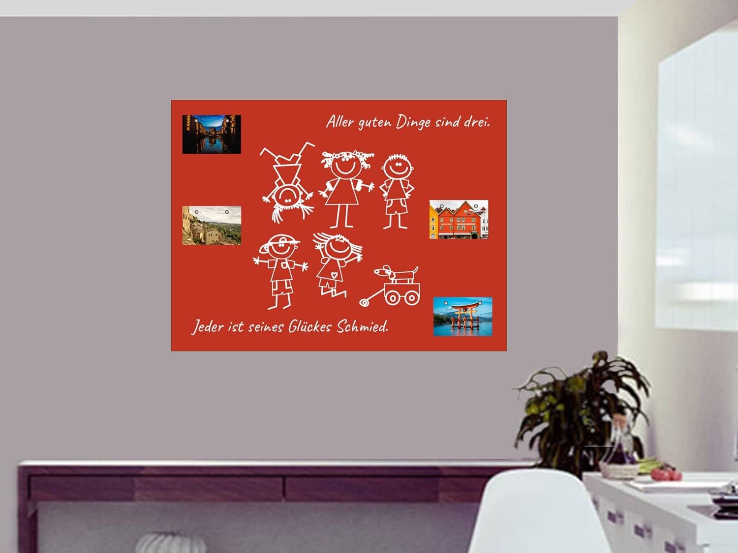 karofoilfix Magnetfolie Bunte Folie Magnetisch Rot – Selbstklebend +10 Magnete, 40 Größen