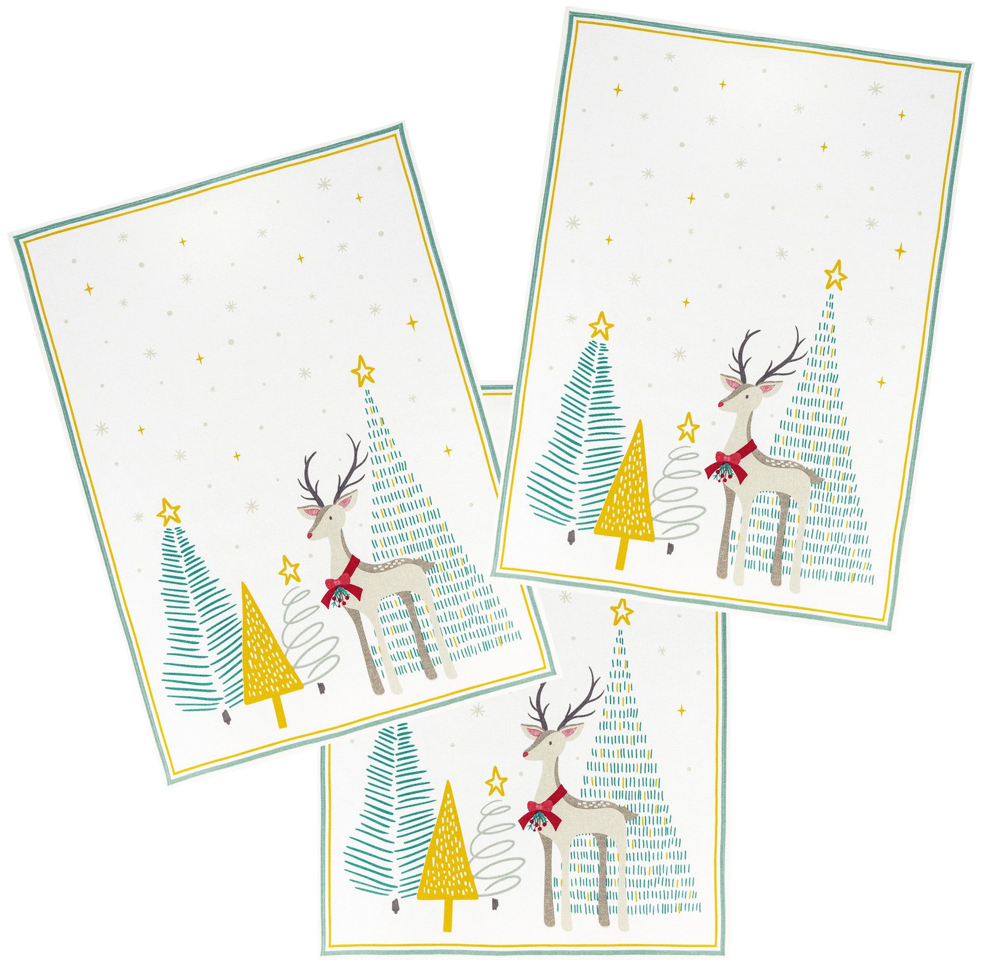 Kracht Geschirrtuch Sternenhimmel, (Set, 3-tlg., 3-teilig), 3er Pack Geschi günstig online kaufen