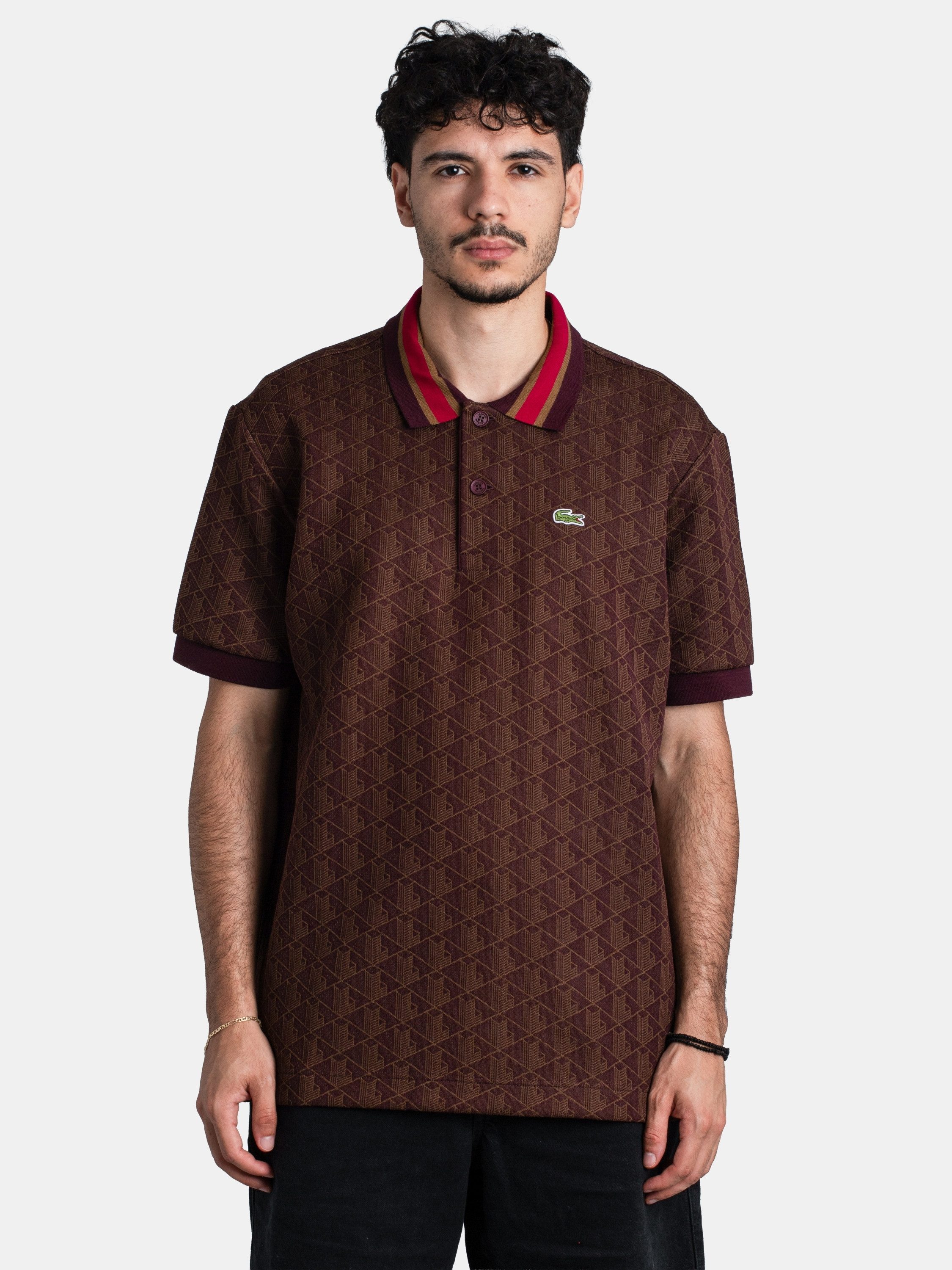 Lacoste Poloshirt Lacoste Monogram Jacquard Polo