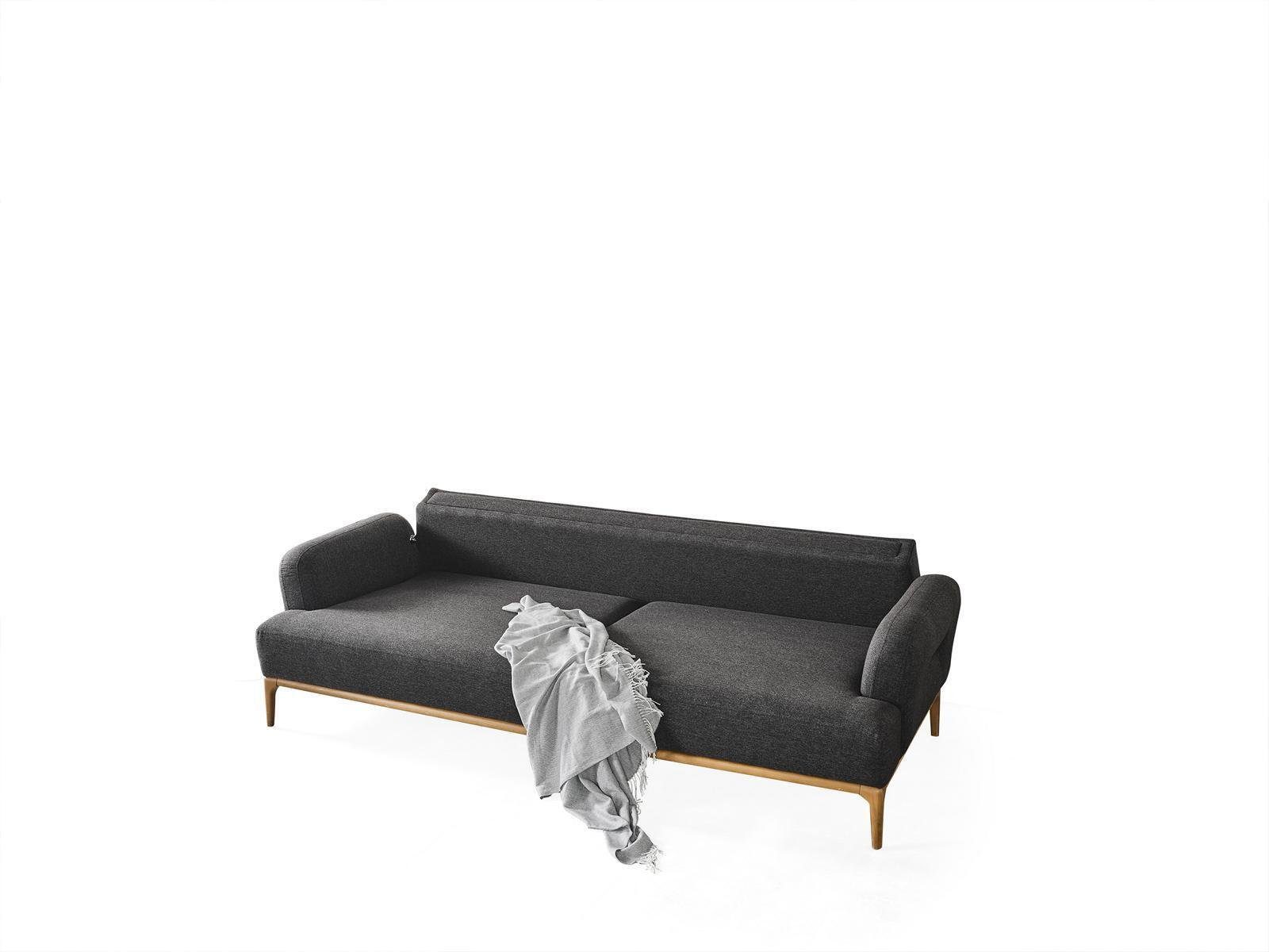 Sofa Sofa Europe 1 Made Grau, JVmoebel Teile, Modern Sofas Polyester Stoff Design 4 Sitzer in Viersitzer