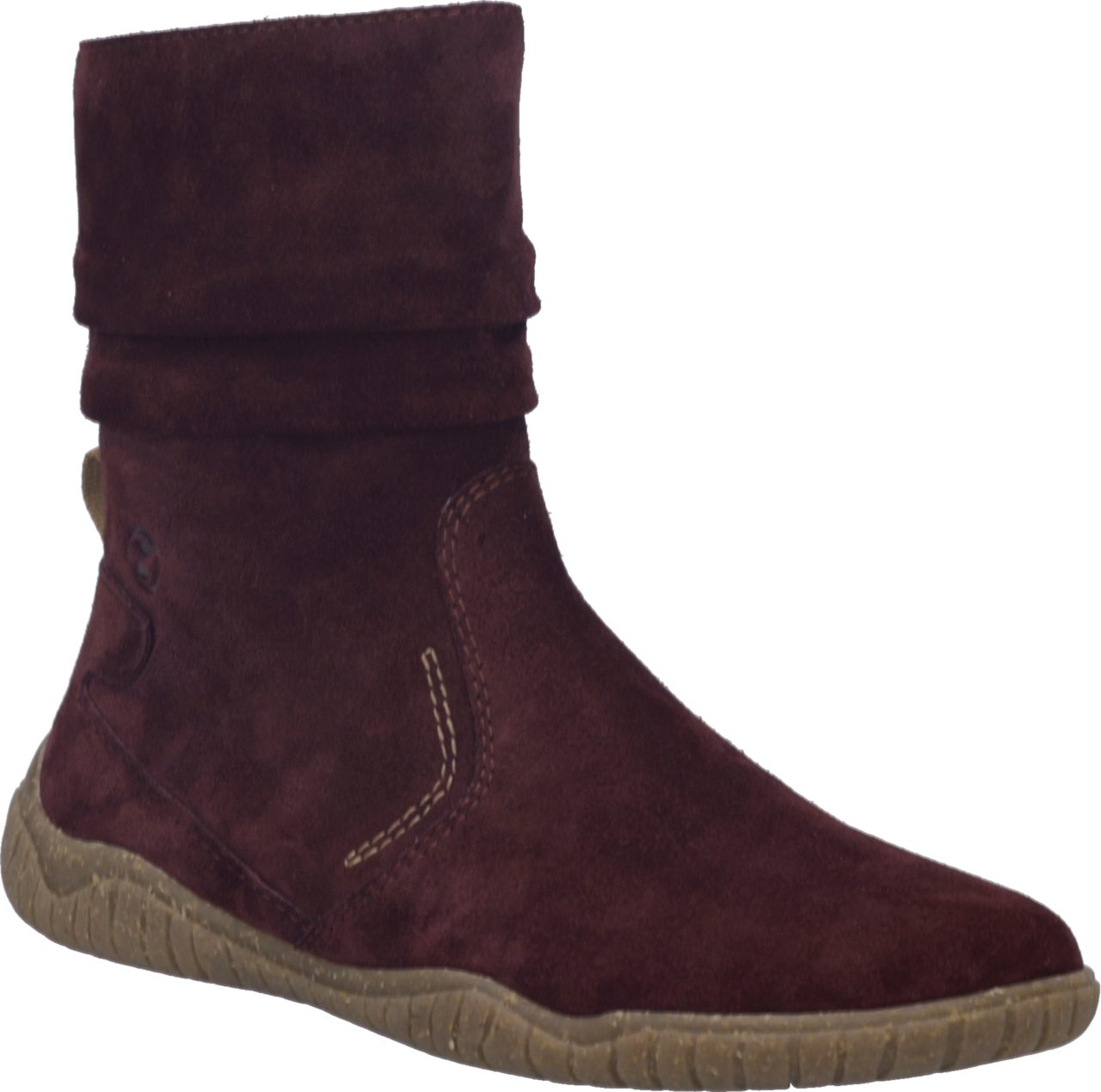 Josef Seibel Wynona 13 Barfußschuh Stiefelette, Boots mit slouchy Falten am Schaft, Weite G
