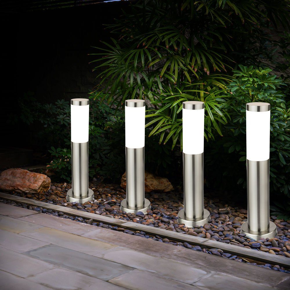 etc-shop LED Hof Warmweiß, Weg LED Stand 2x Leuchtmittel Einfahrt Veranda- inklusive, Leuchte Steh Garten Außen Lampe Außen-Stehlampe