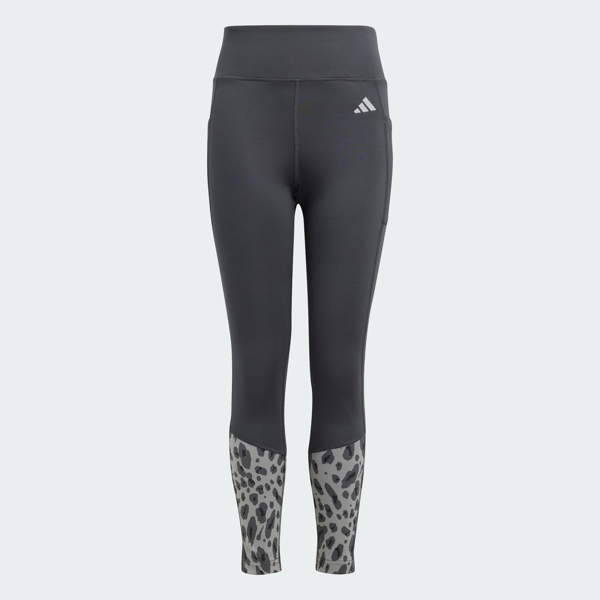 KIDS / Black LEGGINGS / Five adidas Three Performance Grey Carbon Grey Leggings OPTIME 7/8 /